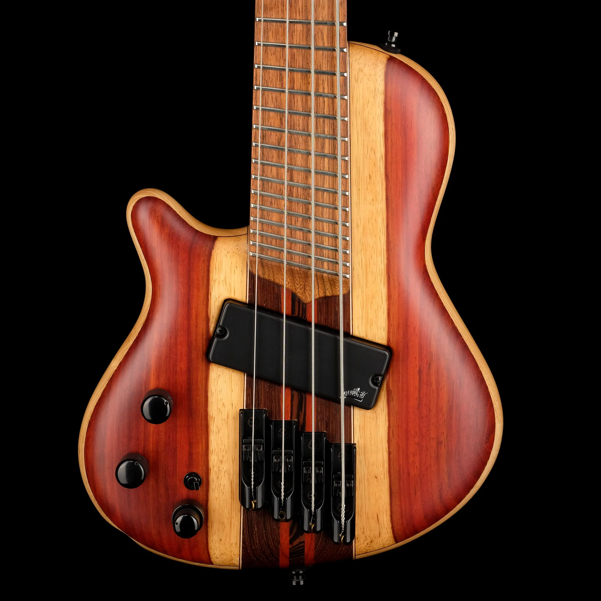 Mayones Cali4 VF Bass Left Handed Padouk Top Swamp Ash Back Wenge/Padouk Neck w/ Case