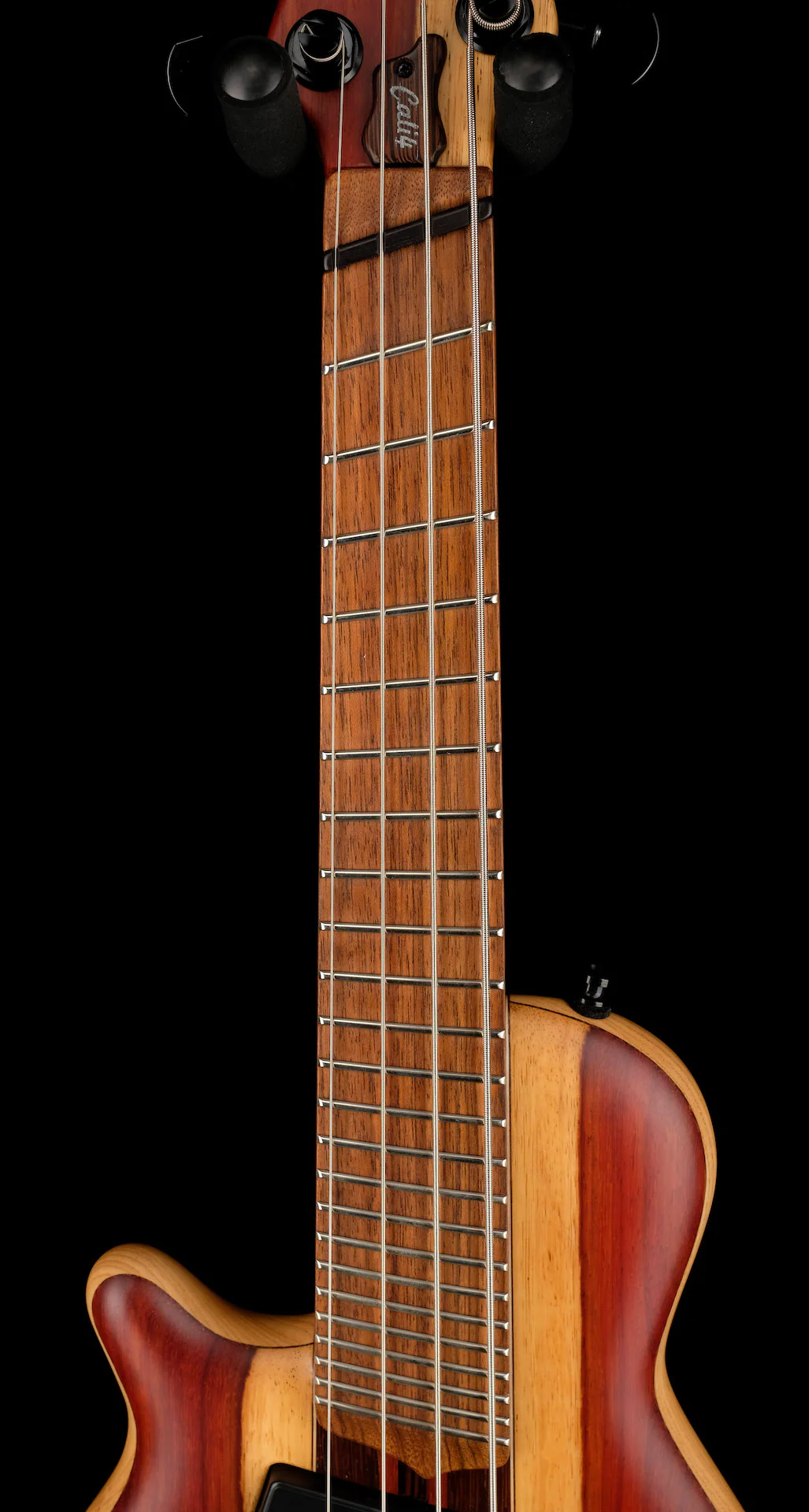 Mayones Cali4 VF Bass Left Handed Padouk Top Swamp Ash Back Wenge/Padouk Neck w/ Case - Image 8
