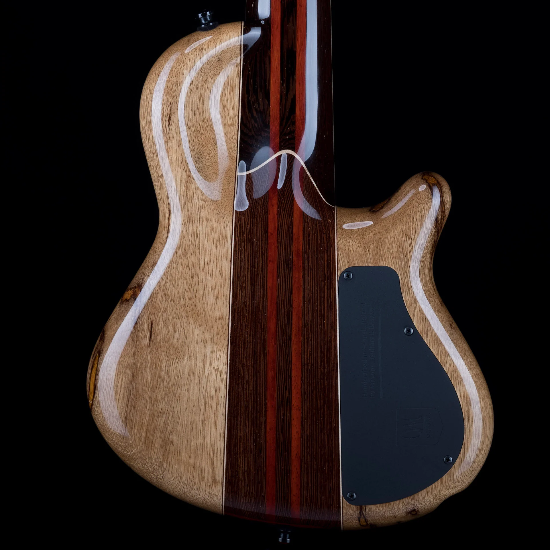 Mayones Cali4LH Left Handed Bass Black Limba Body Buckeye Burl Top Ebony Board 5pc Wenge Neck - Image 8
