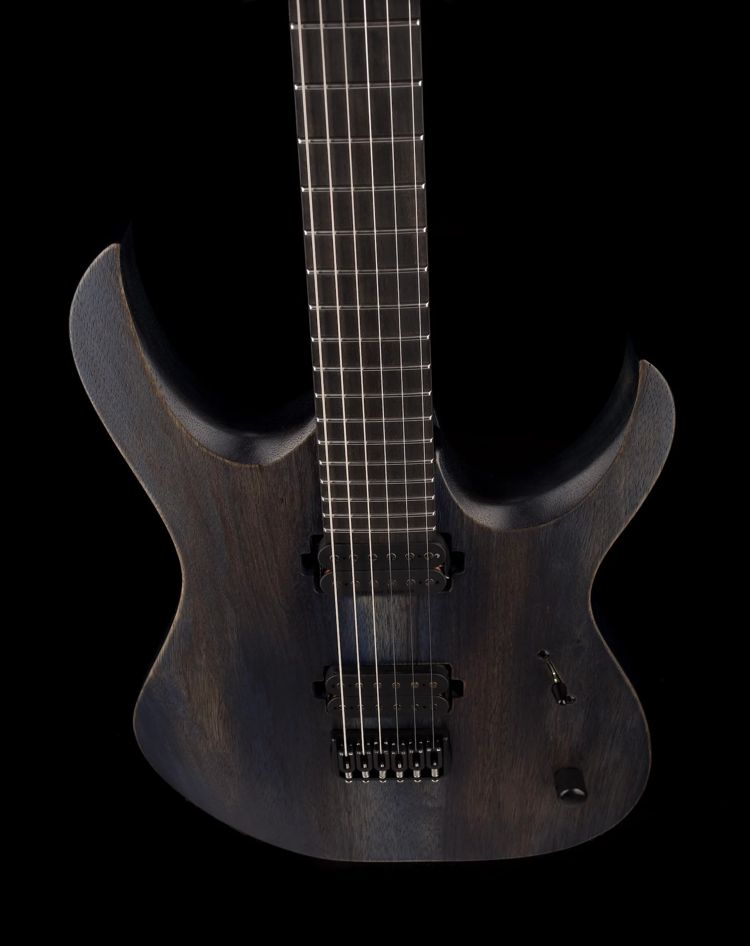 Mayones Duvell BL Black Limba 6 String Guitar Antique Blue - Image 4