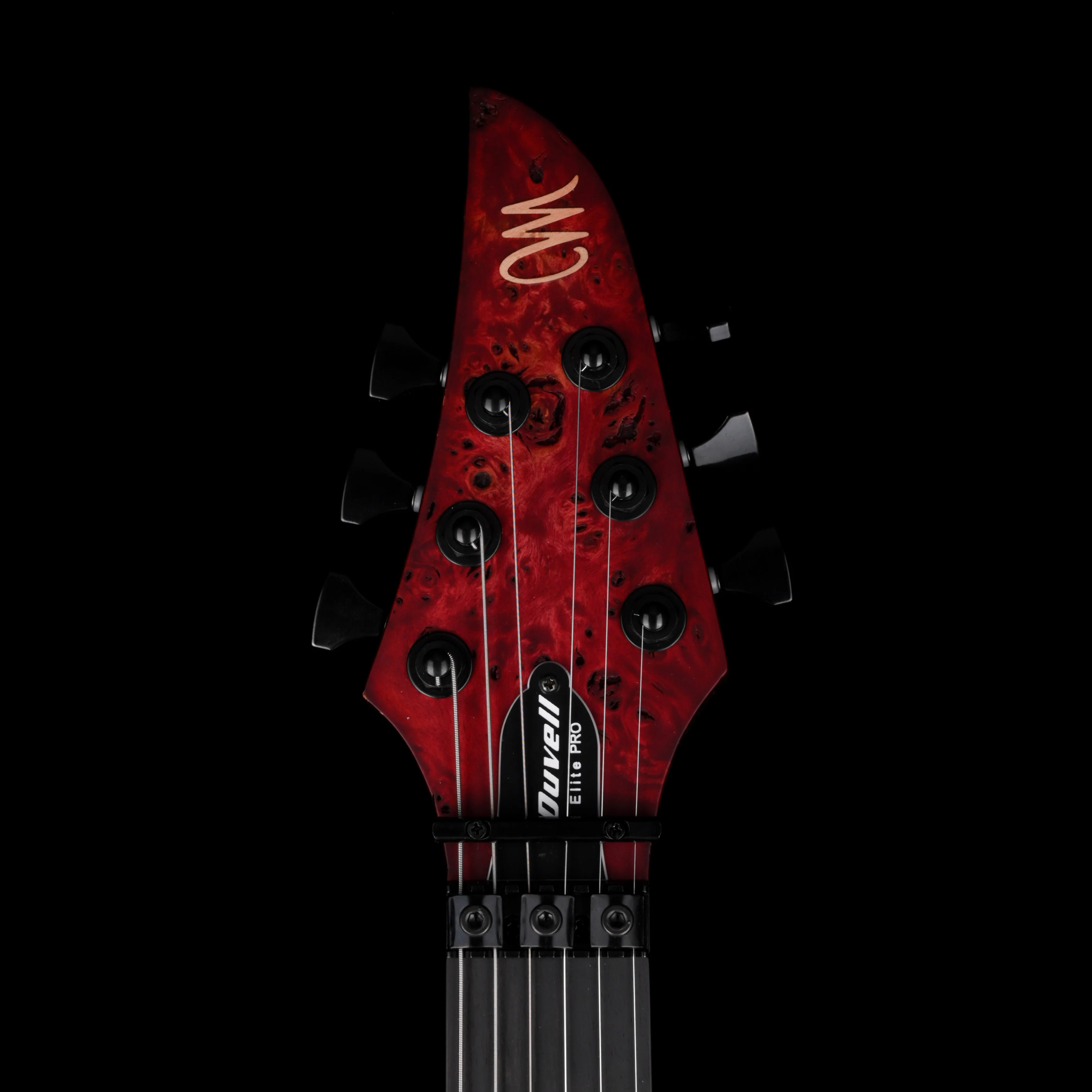 Mayones Duvell Elite Pro 6 String 26.5" Scale Baritone Antique Red Velvet Raw Guitar With Case - Image 12