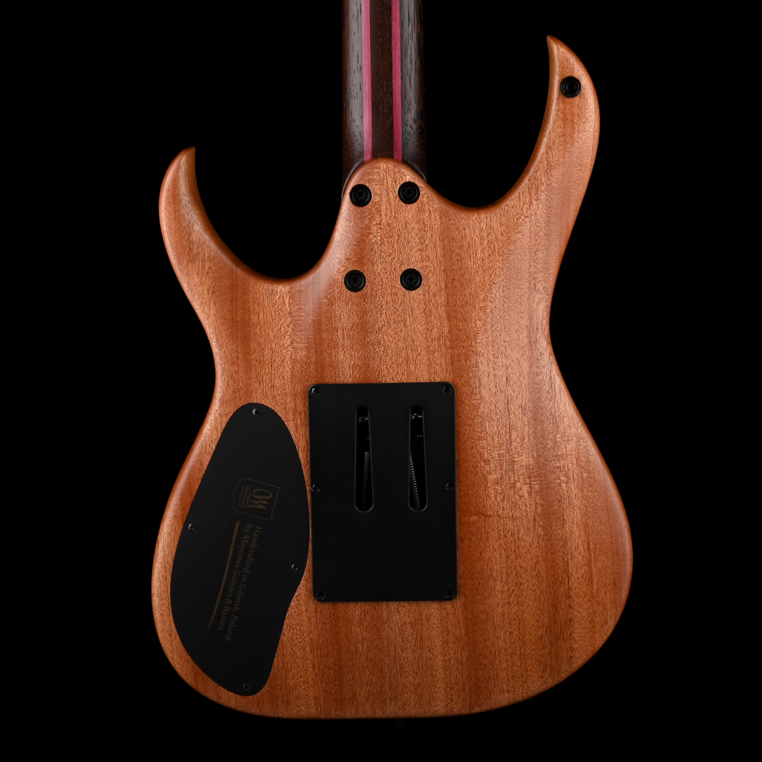 Mayones Duvell Elite Pro 6 String 26.5" Scale Baritone Antique Red Velvet Raw Guitar With Case - Image 8