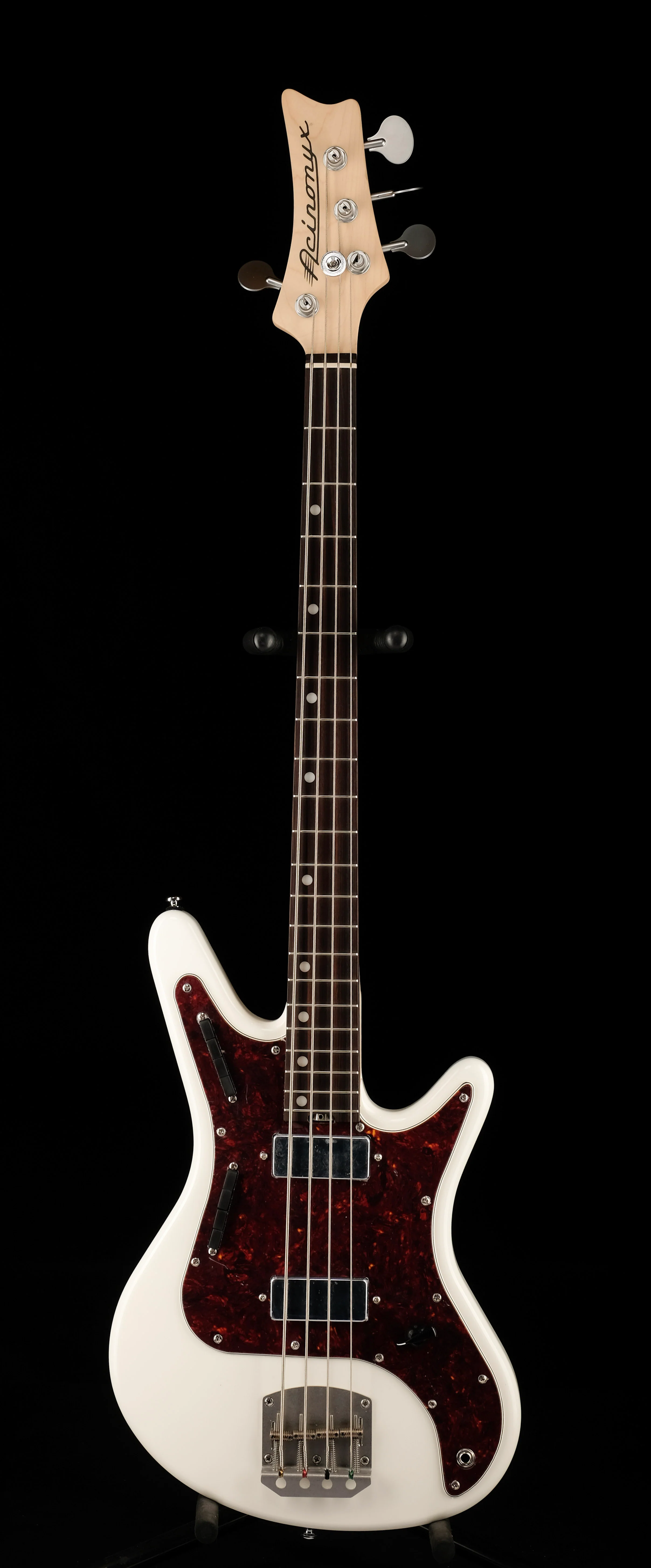 Nordstrand Audio Acinonyx Short Scale Bass - Olympic White Tortoise Pickguard with Gig Bag - Image 2