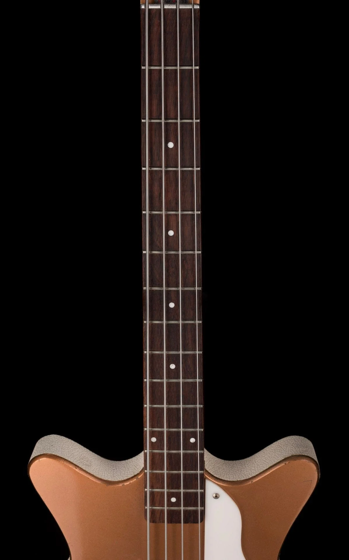 Vintage 1960's Danelectro Model 3412 Shorthorn Bass Copper With Bag - Image 14