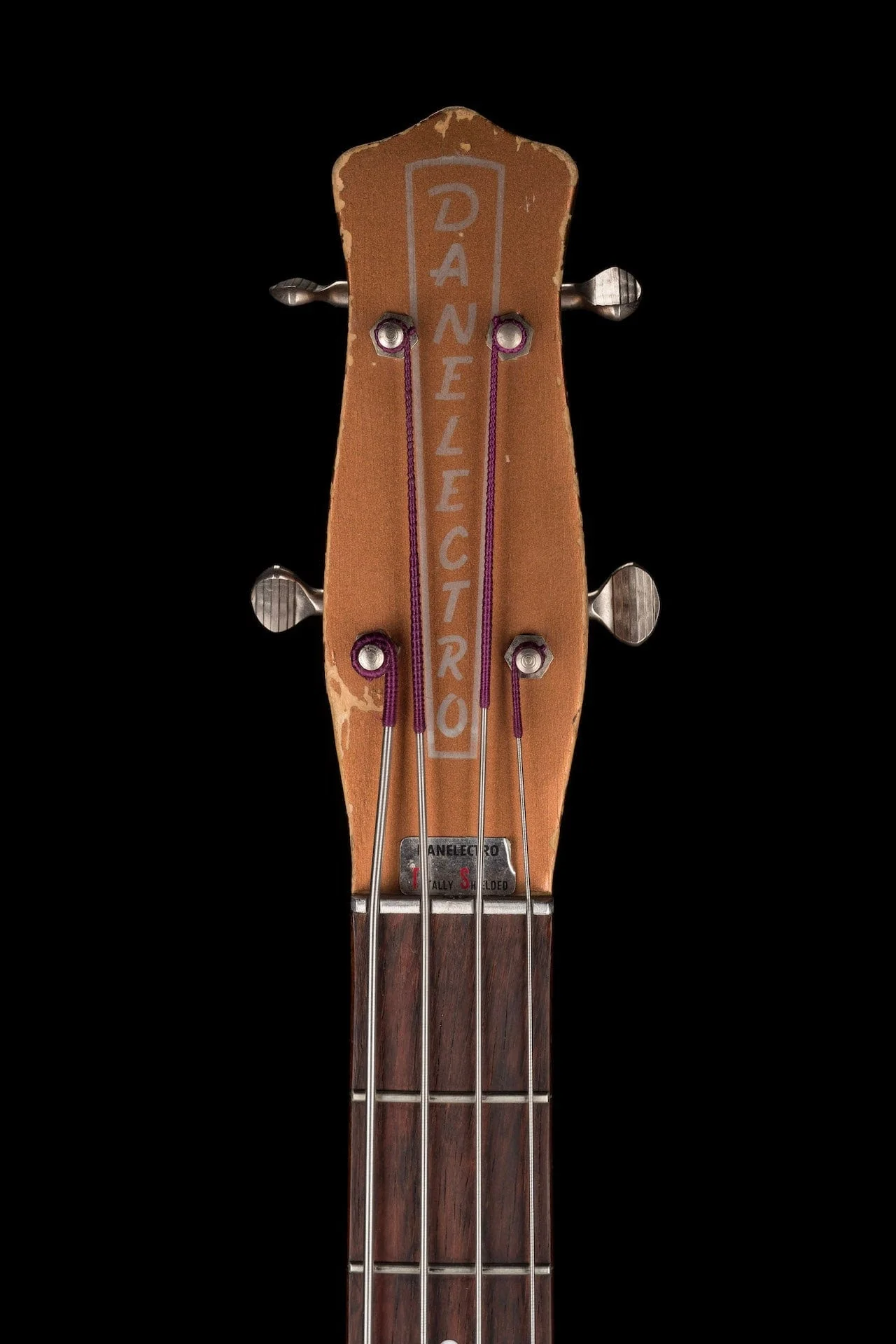 Vintage 1960's Danelectro Model 3412 Shorthorn Bass Copper With Bag - Image 15