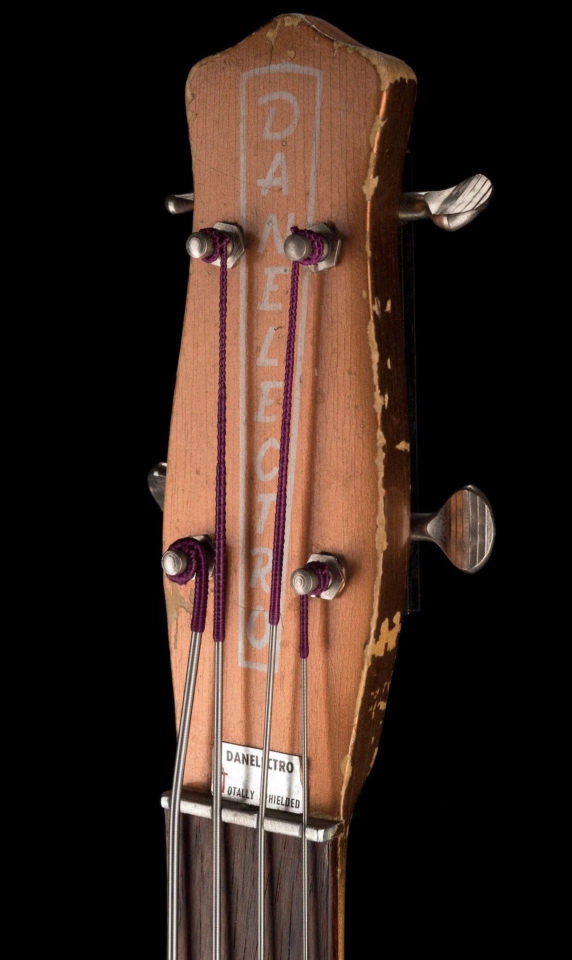 Vintage 1960's Danelectro Model 3412 Shorthorn Bass Copper With Bag - Image 16