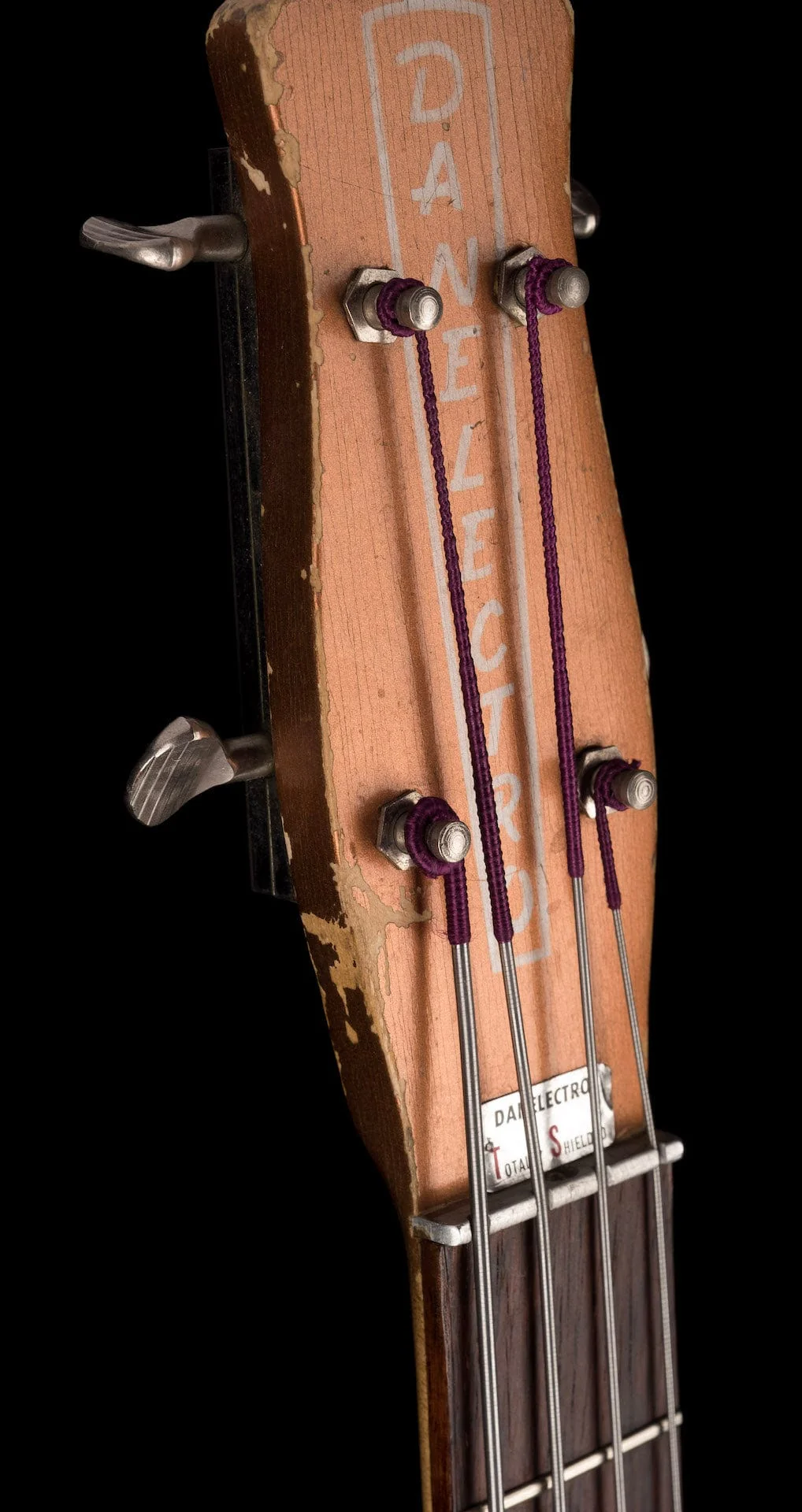 Vintage 1960's Danelectro Model 3412 Shorthorn Bass Copper With Bag - Image 17