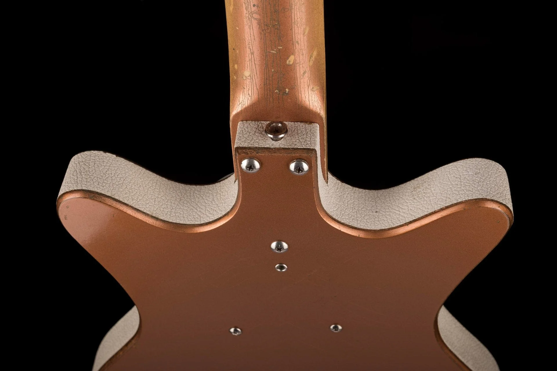 Vintage 1960's Danelectro Model 3412 Shorthorn Bass Copper With Bag - Image 20
