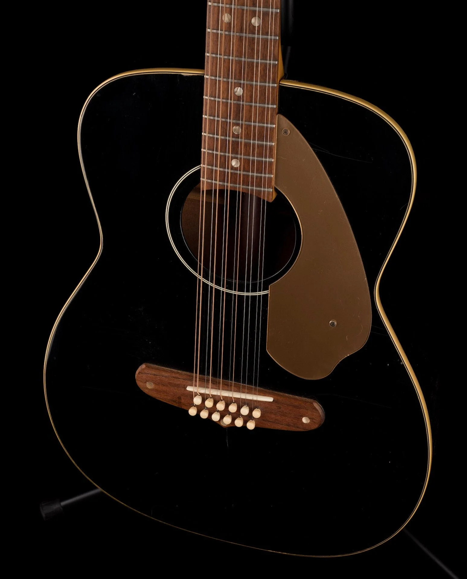 Pre-owned 1968 Fender Villager Acoustic - Rare Black Version - Image 7