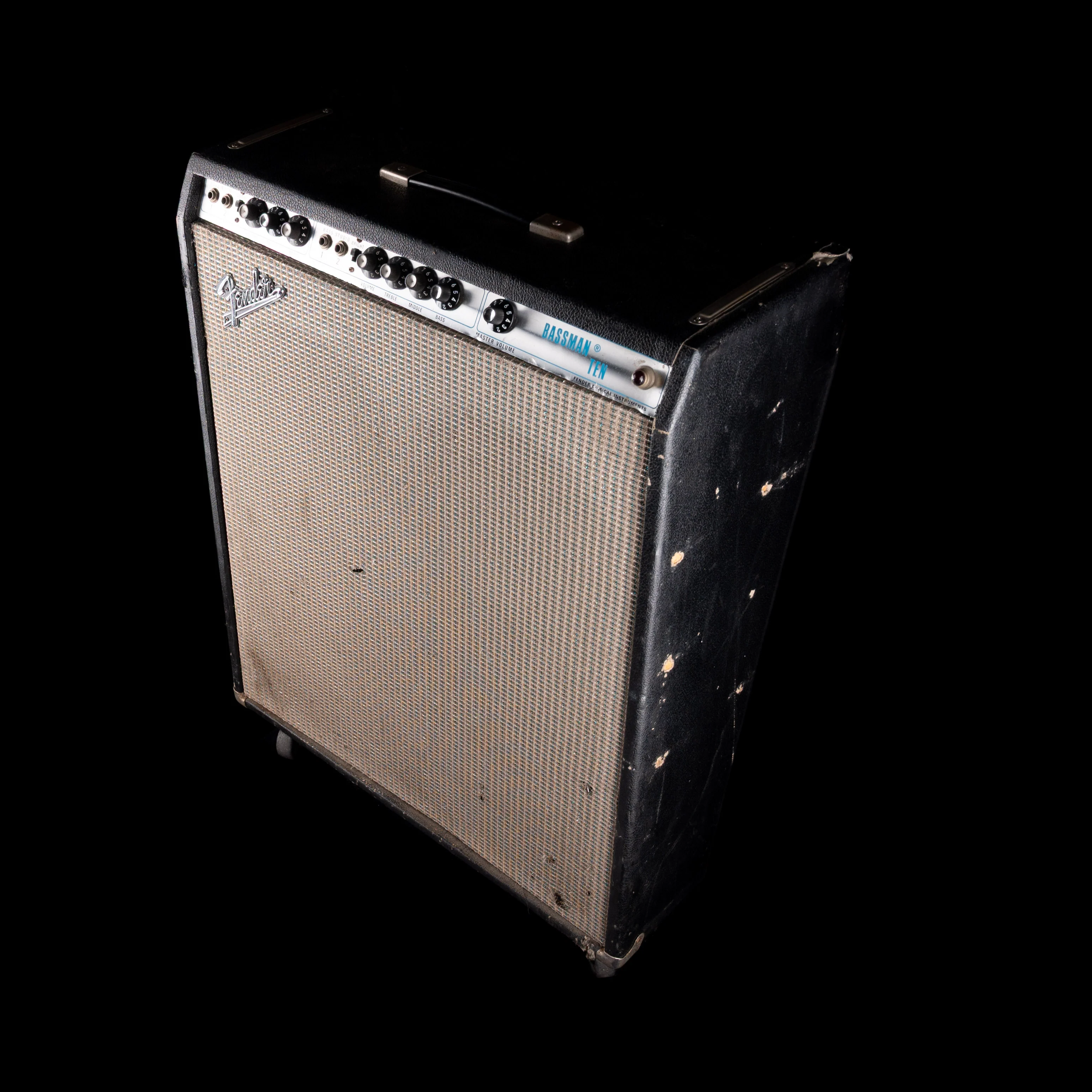 Pre Owned 1970's Fender Bassman Ten 50-watt 4x10" Silverface Guitar Amp Combo - Image 2