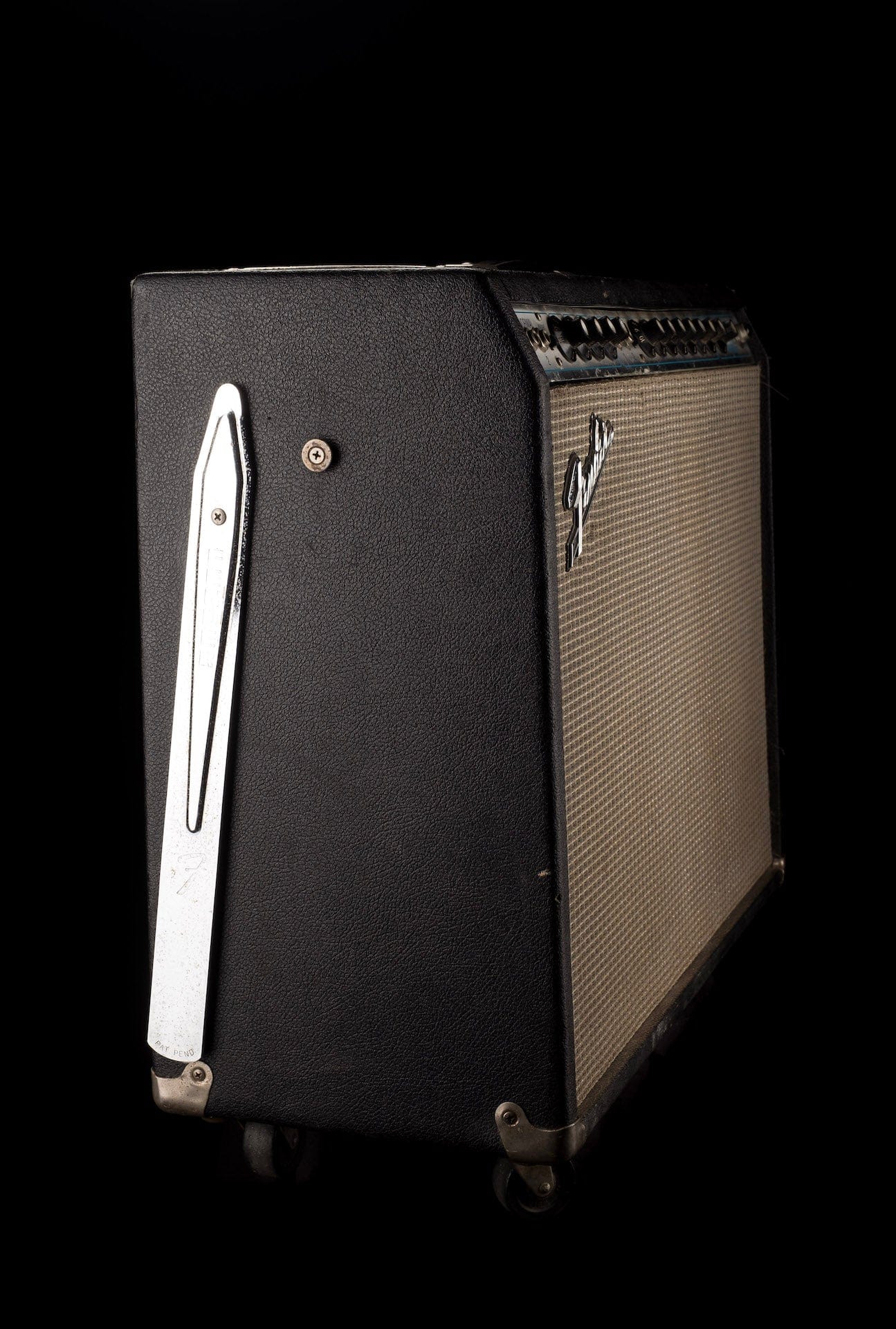 Vintage 1972 Fender Twin Reverb Guitar Amp Combo (Silverface) With Footswitch - Image 8