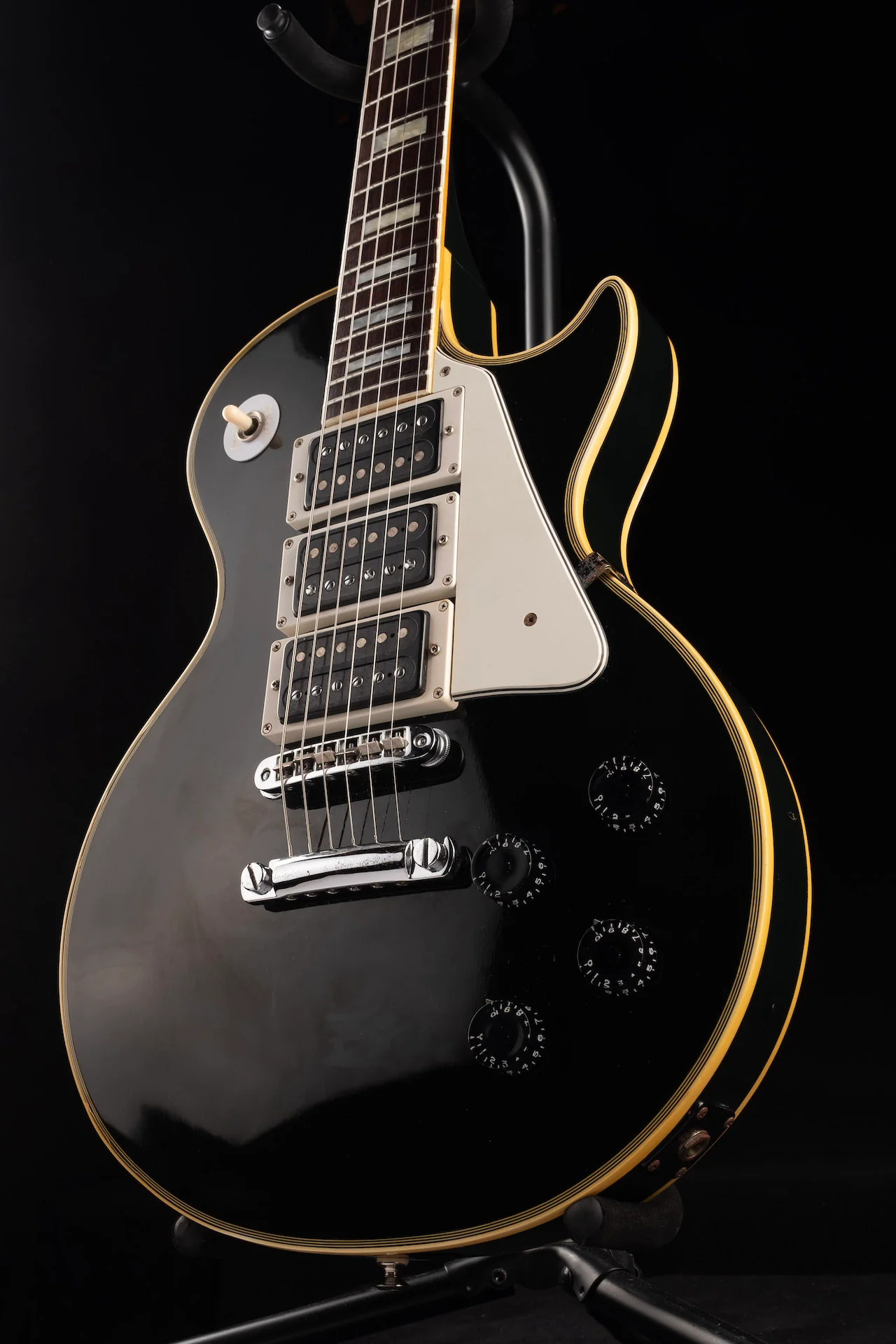 Pre Owned 1978 Greco EG600P Peter Frampton LP Custom 3-Pickup Black Beauty With OHSC - Image 5