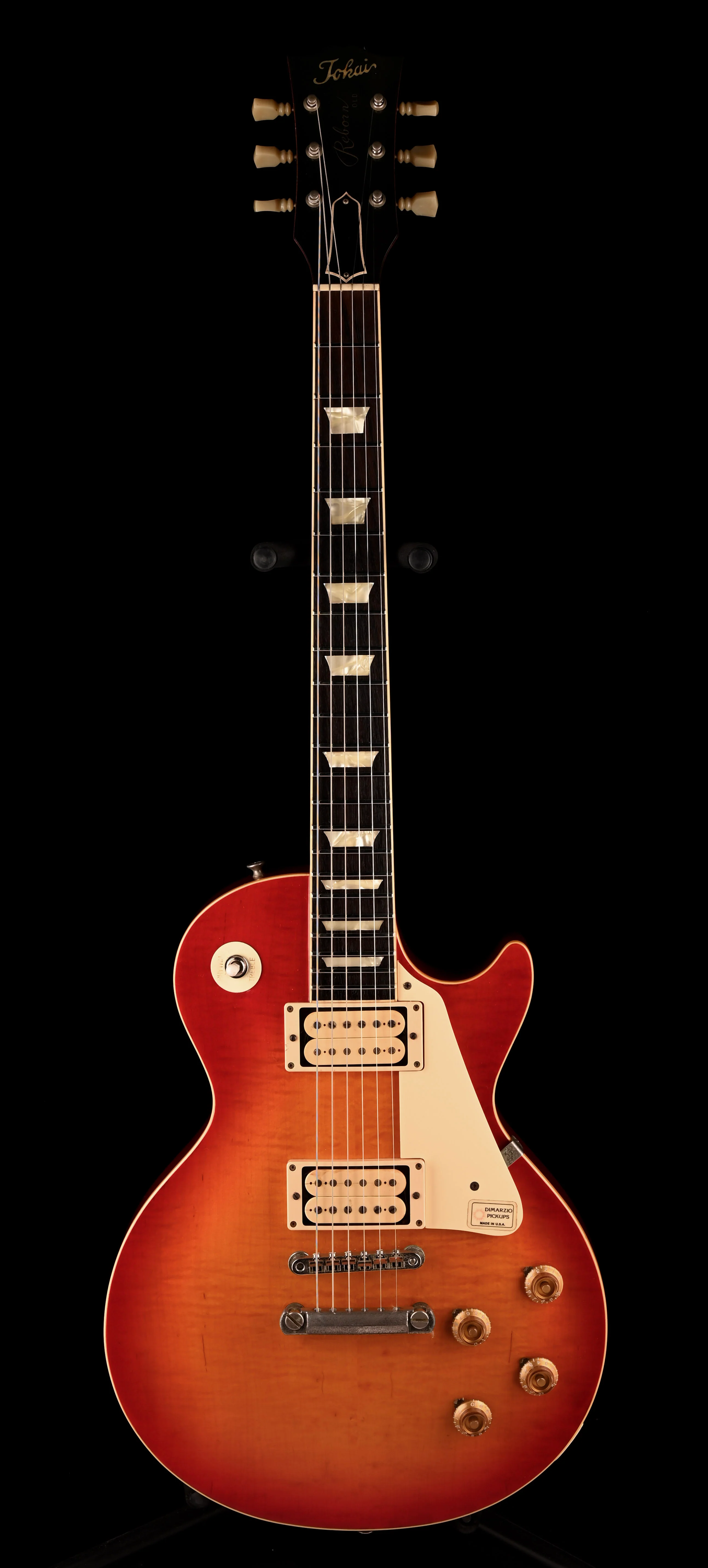Vintage 1980 Tokai Reborn Old LP-style LS-120 Guitar Cherry Sunburst With OHSC - Image 2