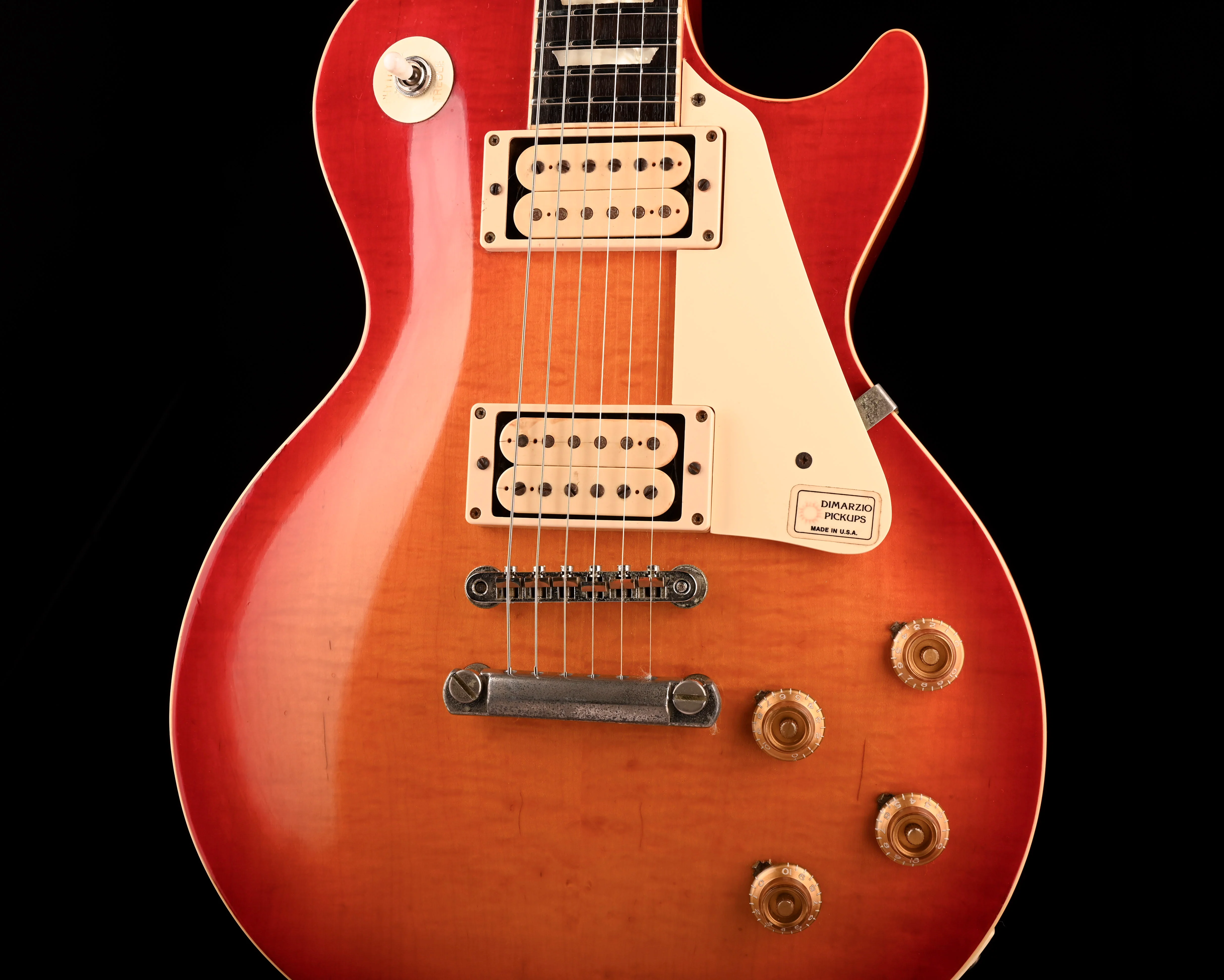 Vintage 1980 Tokai Reborn Old LP-style LS-120 Guitar Cherry Sunburst With OHSC - Image 6