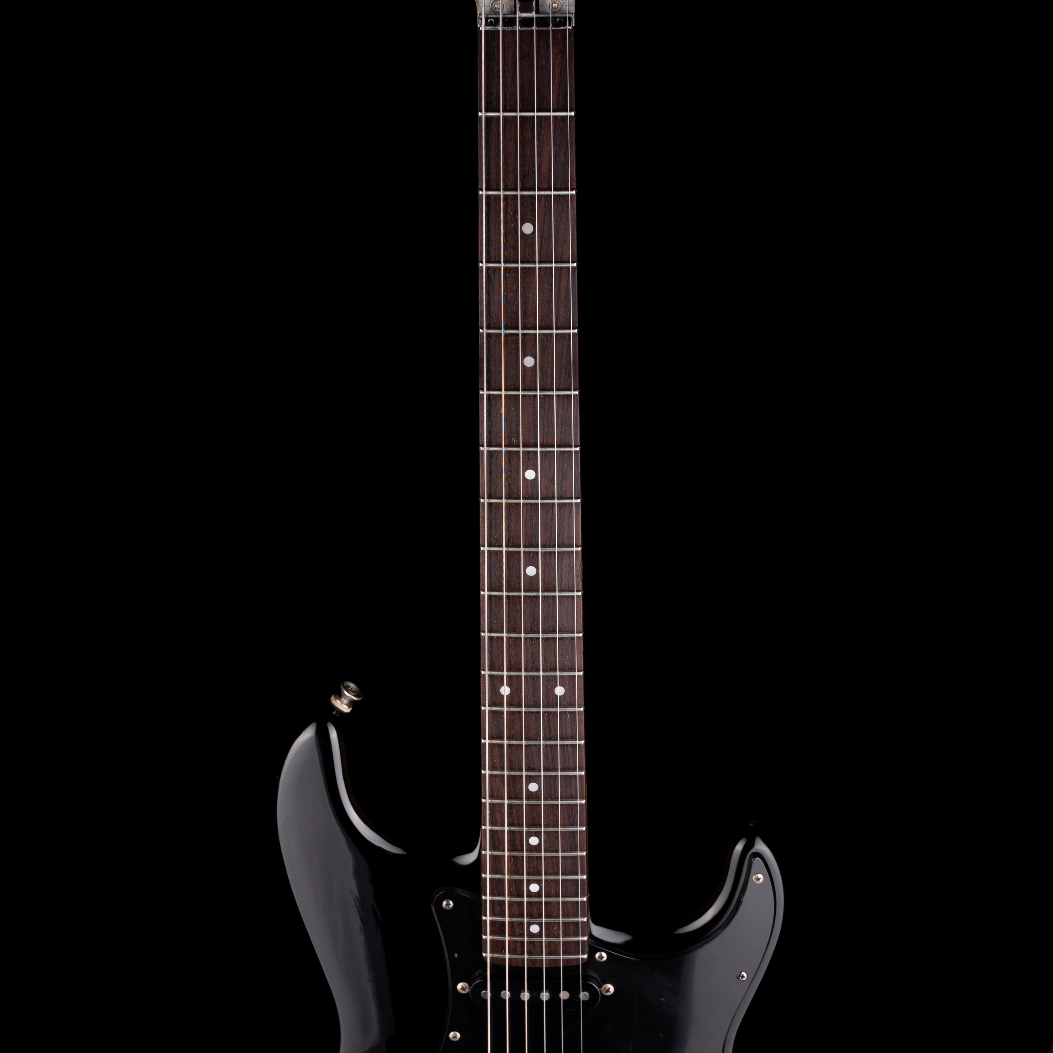 Pre Owned 1986 Fender Made In Japan Contemporary Stratocaster HSS Black With HSC - Image 7