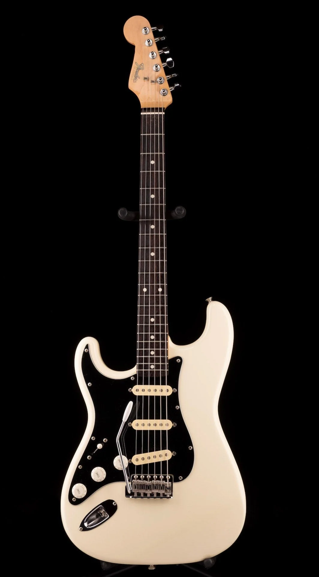 Pre-Owned 1988 Fender Made In Japan Stratocaster Left-Handed Olympic White Electric Guitar With Bag - Image 2