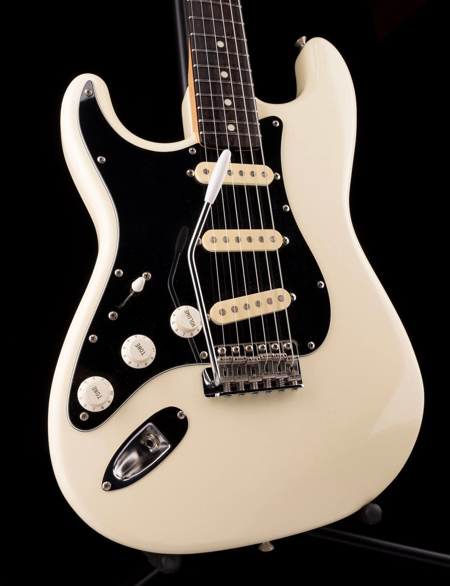 Pre-Owned 1988 Fender Made In Japan Stratocaster Left-Handed Olympic White Electric Guitar With Bag - Image 8