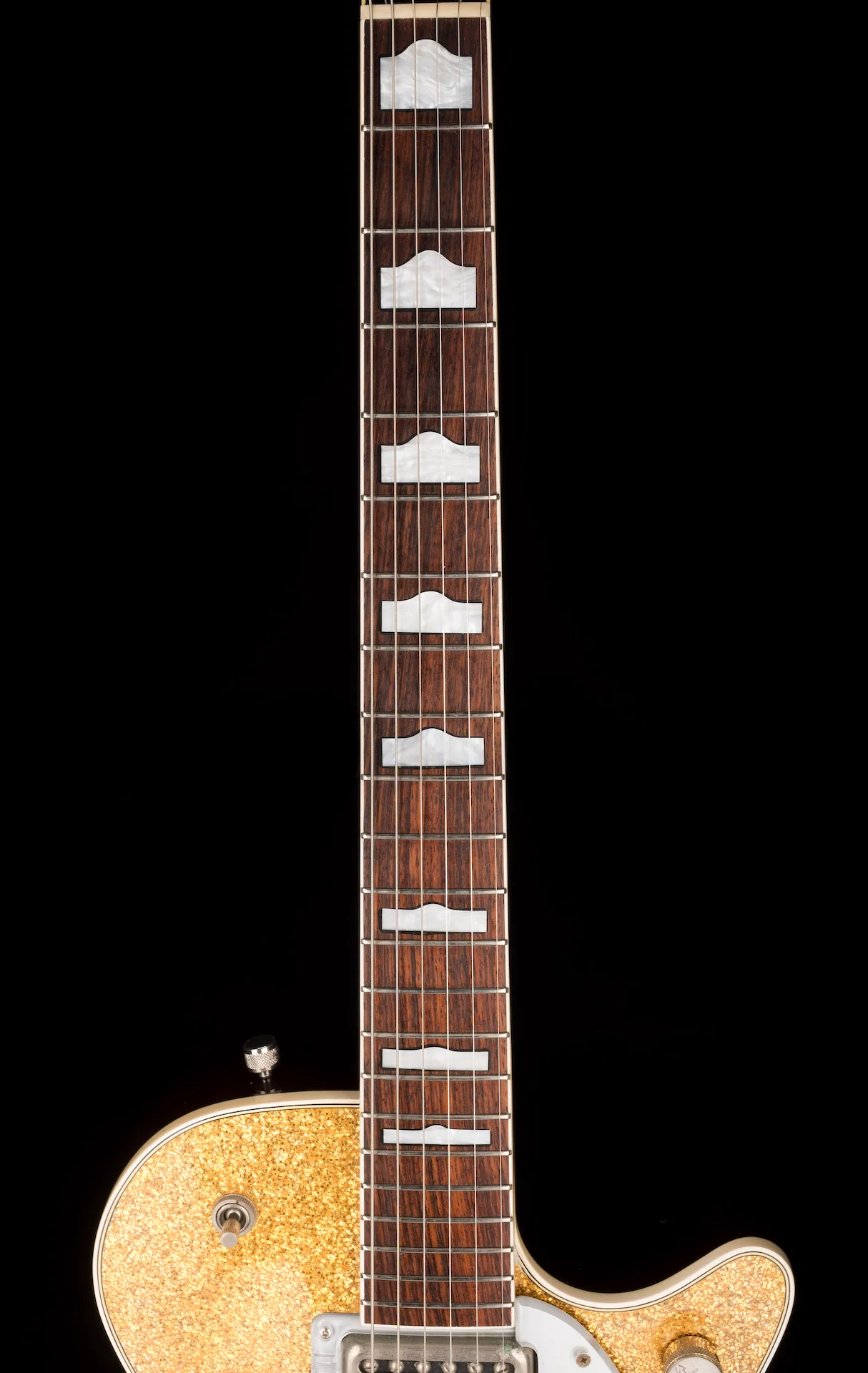 Pre Owned Sophie B. Hawkins 1990s Gretsch G6129T Gold Sparkle Jet With OHSC - Image 12