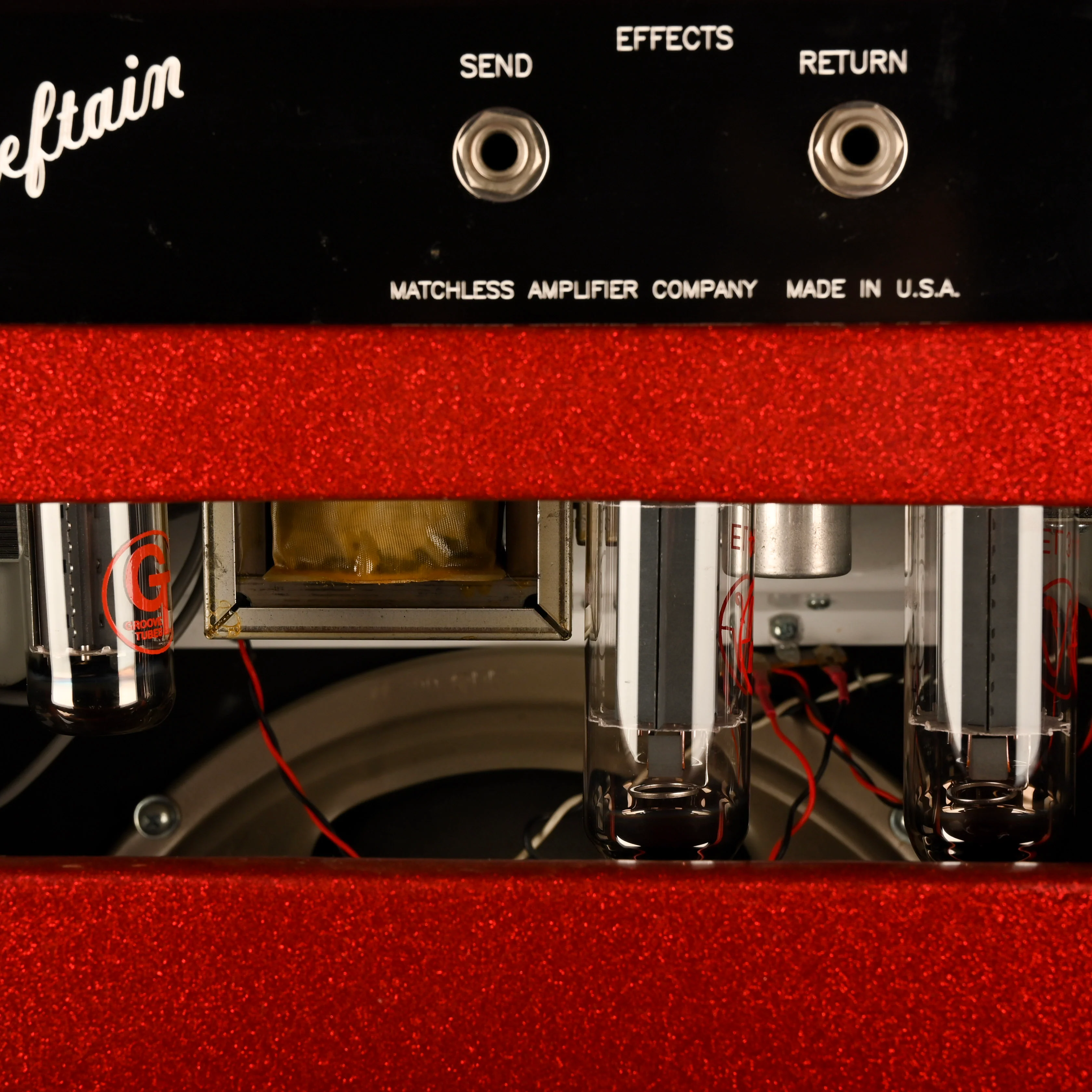 Pre Owned 1991-1998 Matchless Mark Sampson-era Chieftain 1x12" Guitar Amp Combo Red Sparkle - Image 12