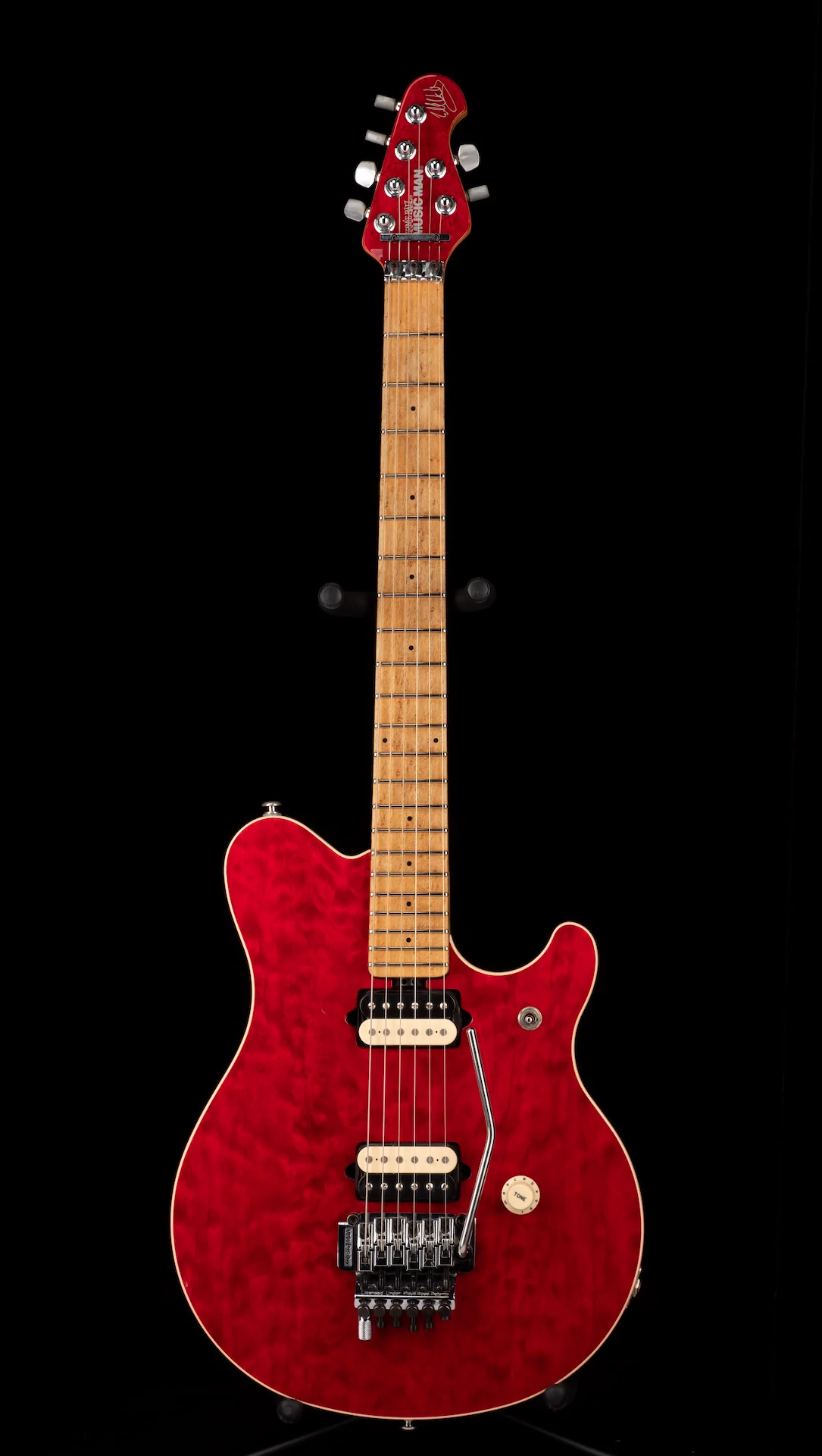 Pre Owned 1995 MusicMan Eddie Van Halen EVH Model Guitar Rare Trans Red With HSC - Image 2