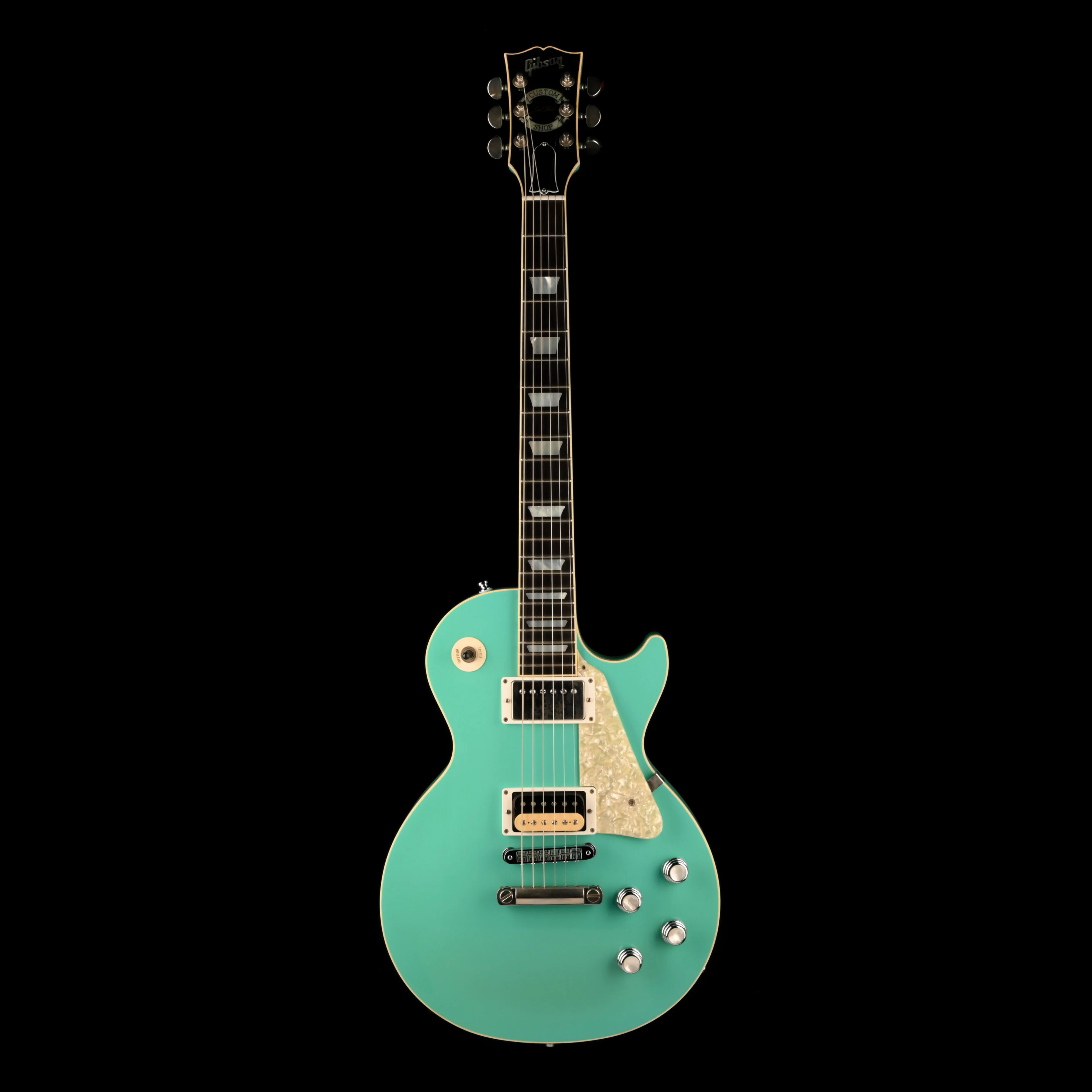 Pre Owned 1997 Gibson Custom Shop Les Paul Catalina Cascade Green With OHSC - Image 2