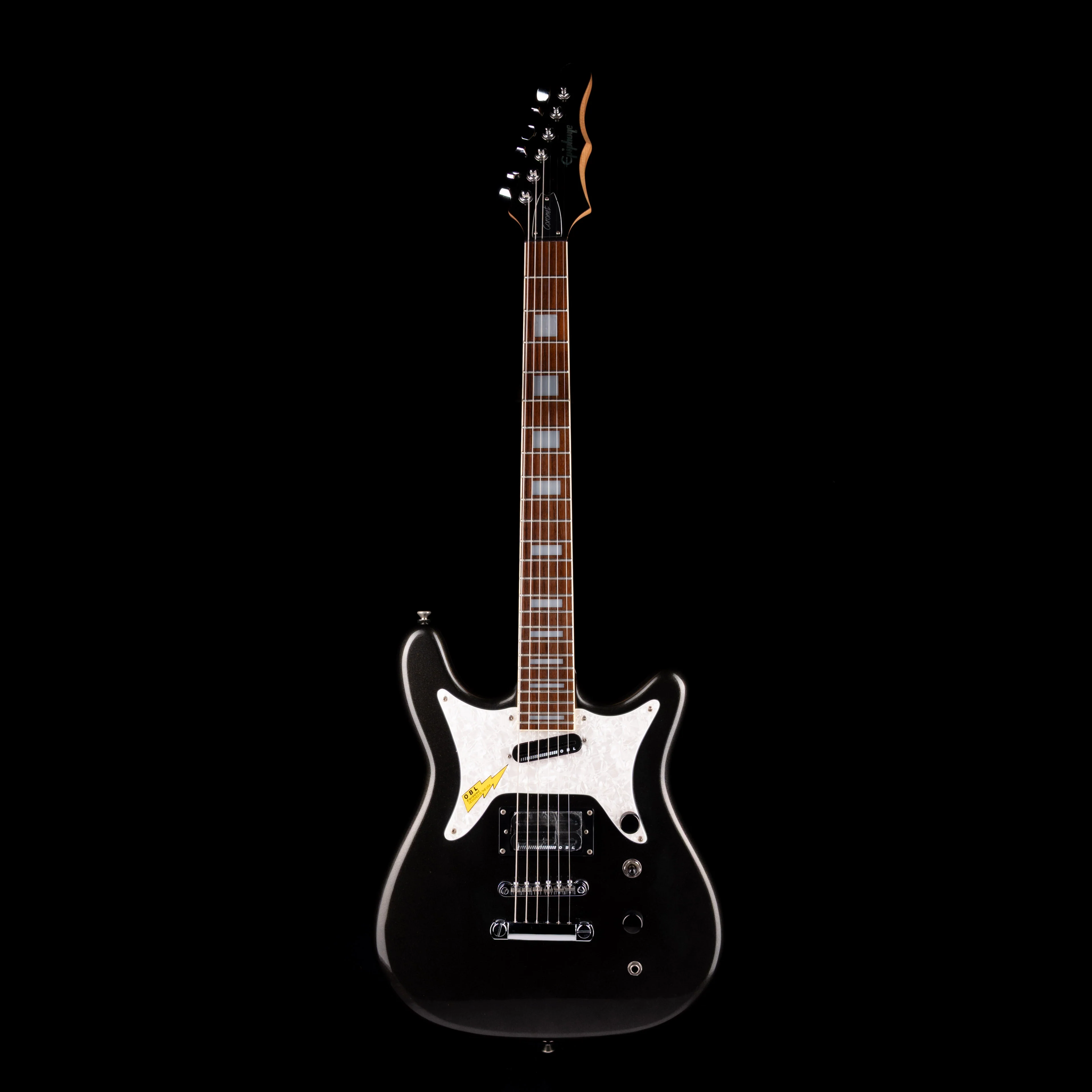 Pre Owned 1998 Epiphone Coronet Charcoal Gray With Gig Bag - Image 2
