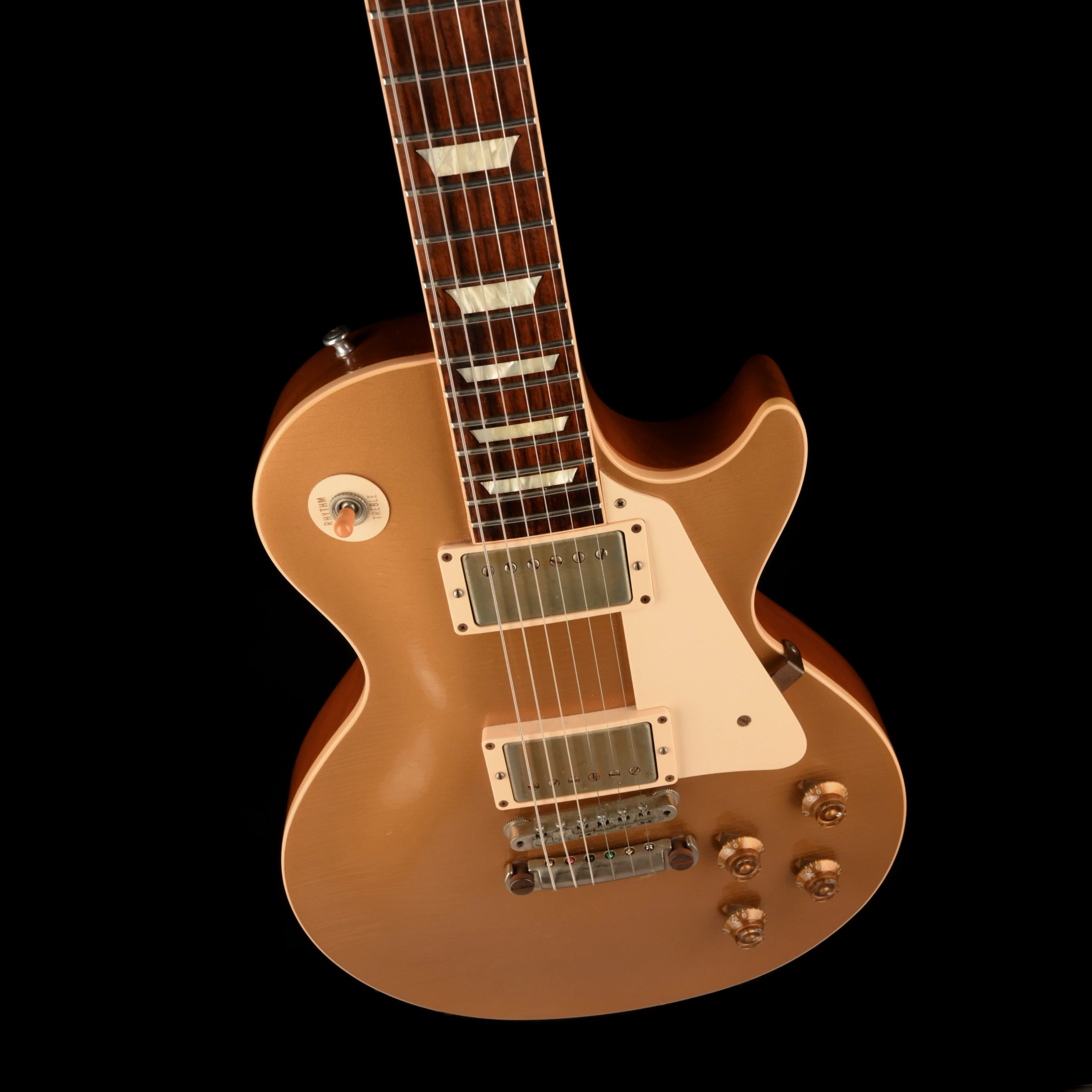 Pre Owned 2012 Gibson Custom Shop ‘57 Les Paul Reissue Aged Gold Top With OHSC - Image 3