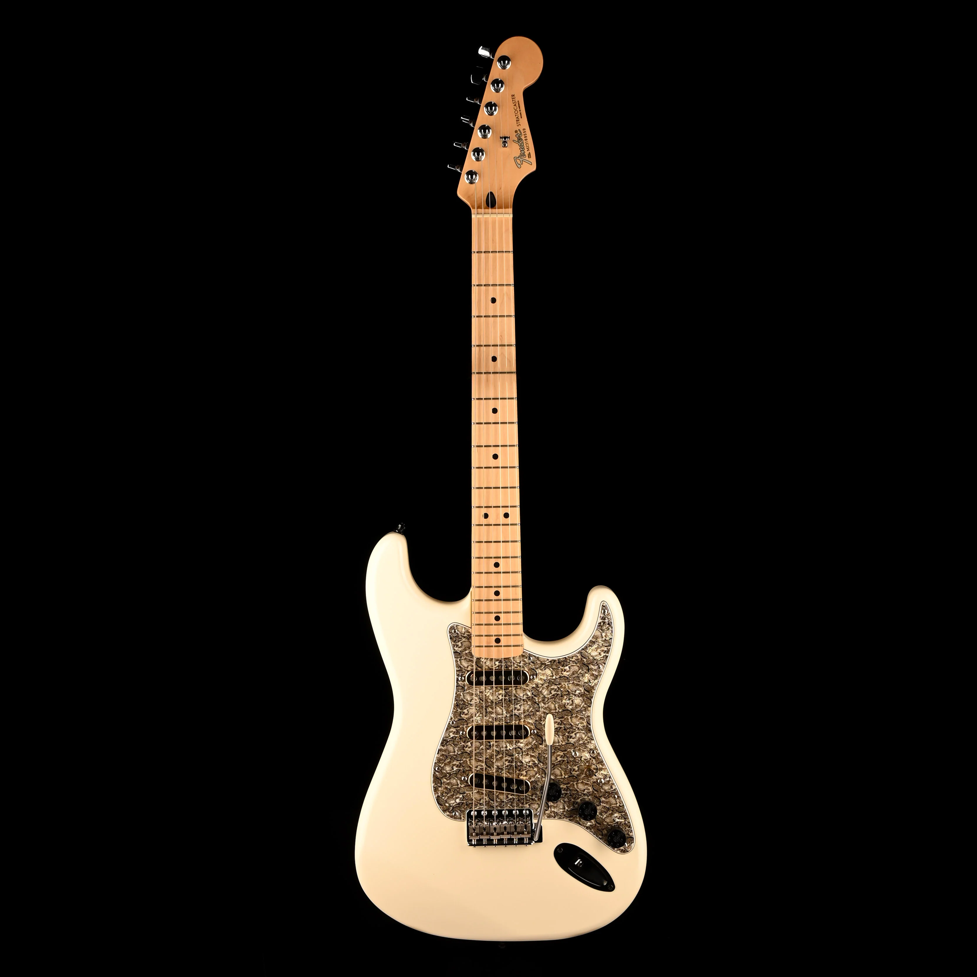 Pre Owned 2004 Fender Stratocaster White Fishscale Modified With Gig Bag - Image 2
