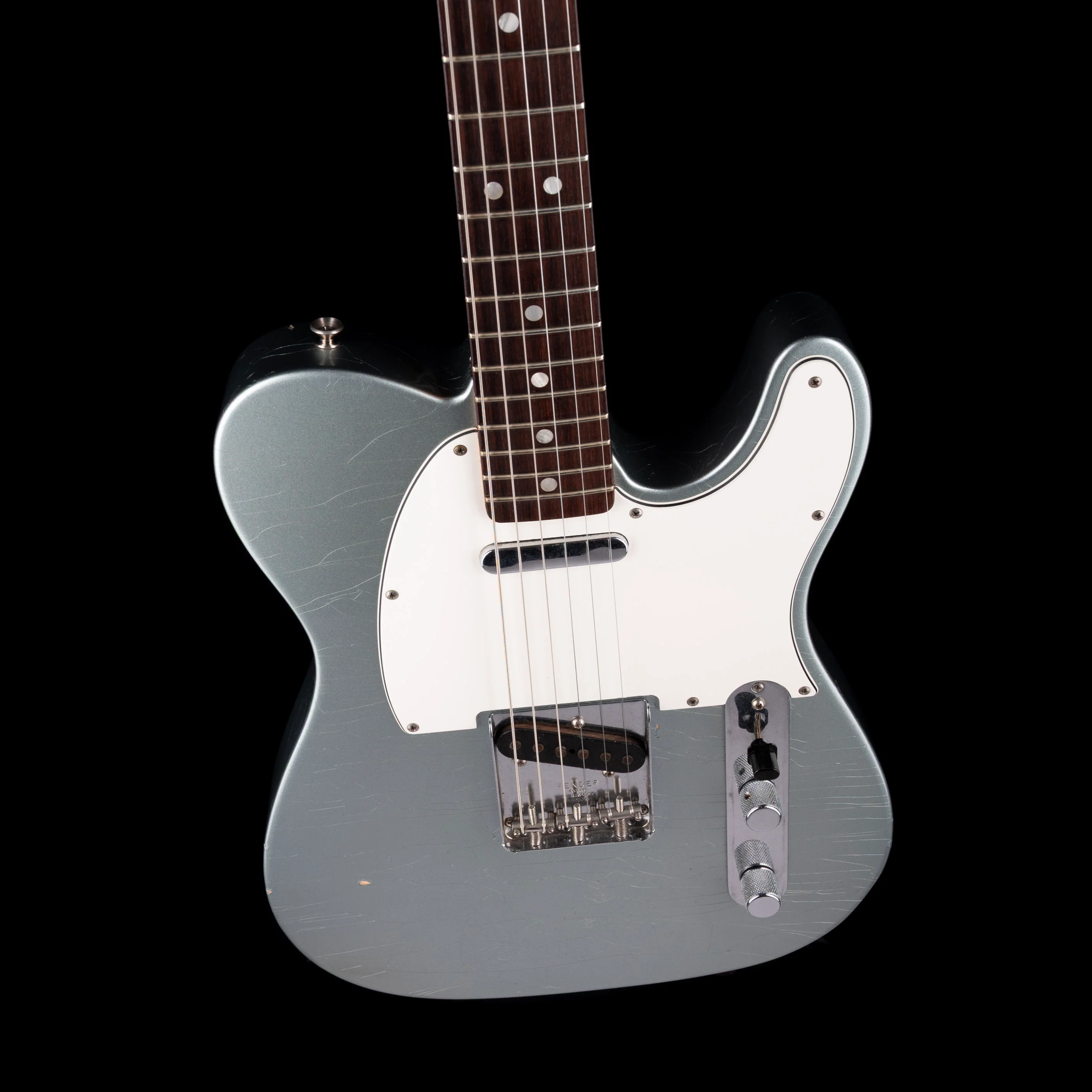 Pre Owned 2004 Fender Limited Edition Closet Classic Telecaster Firemist Silver Metallic With OHSC - Image 3