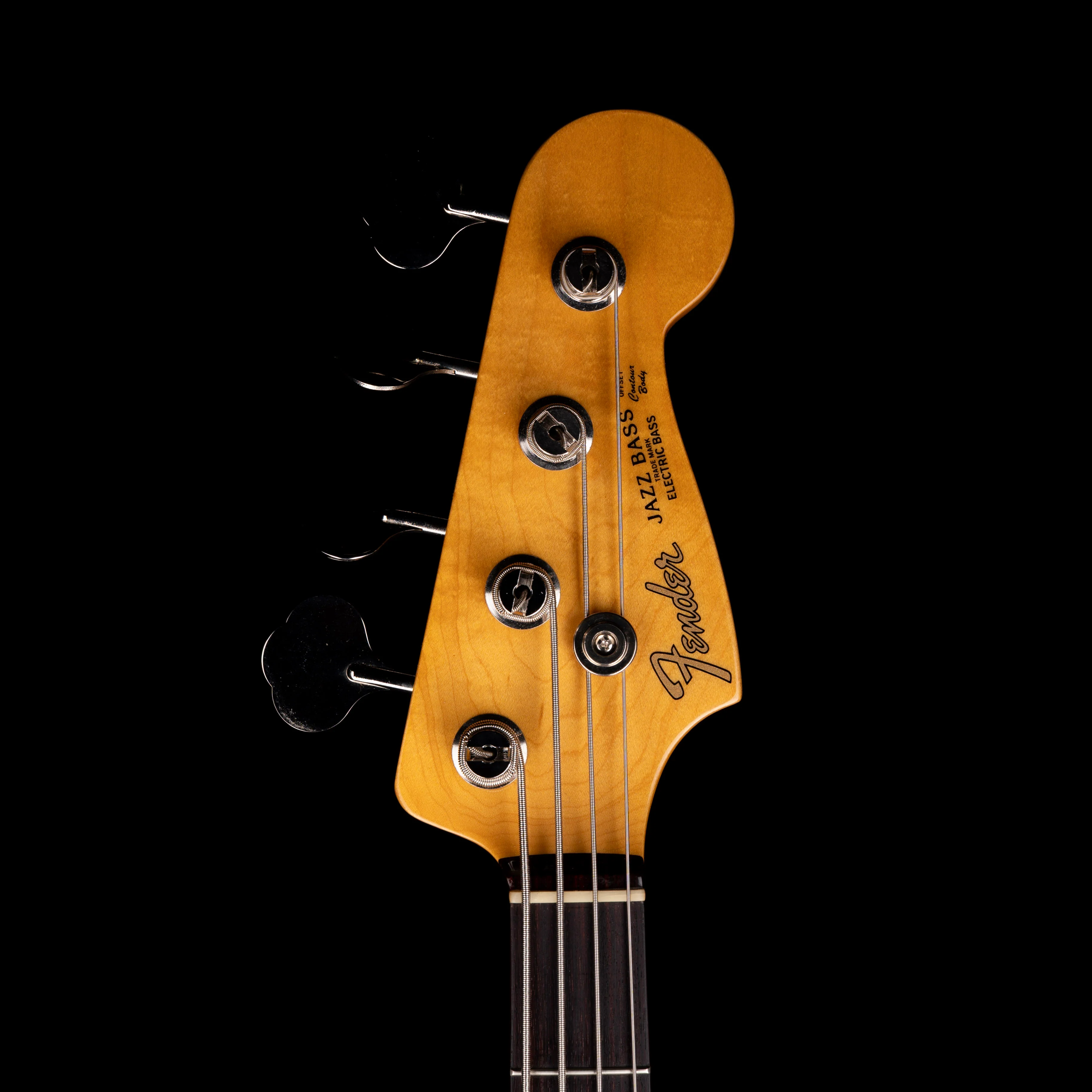 Pre Owned 2004 Fender Made in Japan 1962 Reissue Jazz Bass 3-Tone Sunburst With Case - Image 8