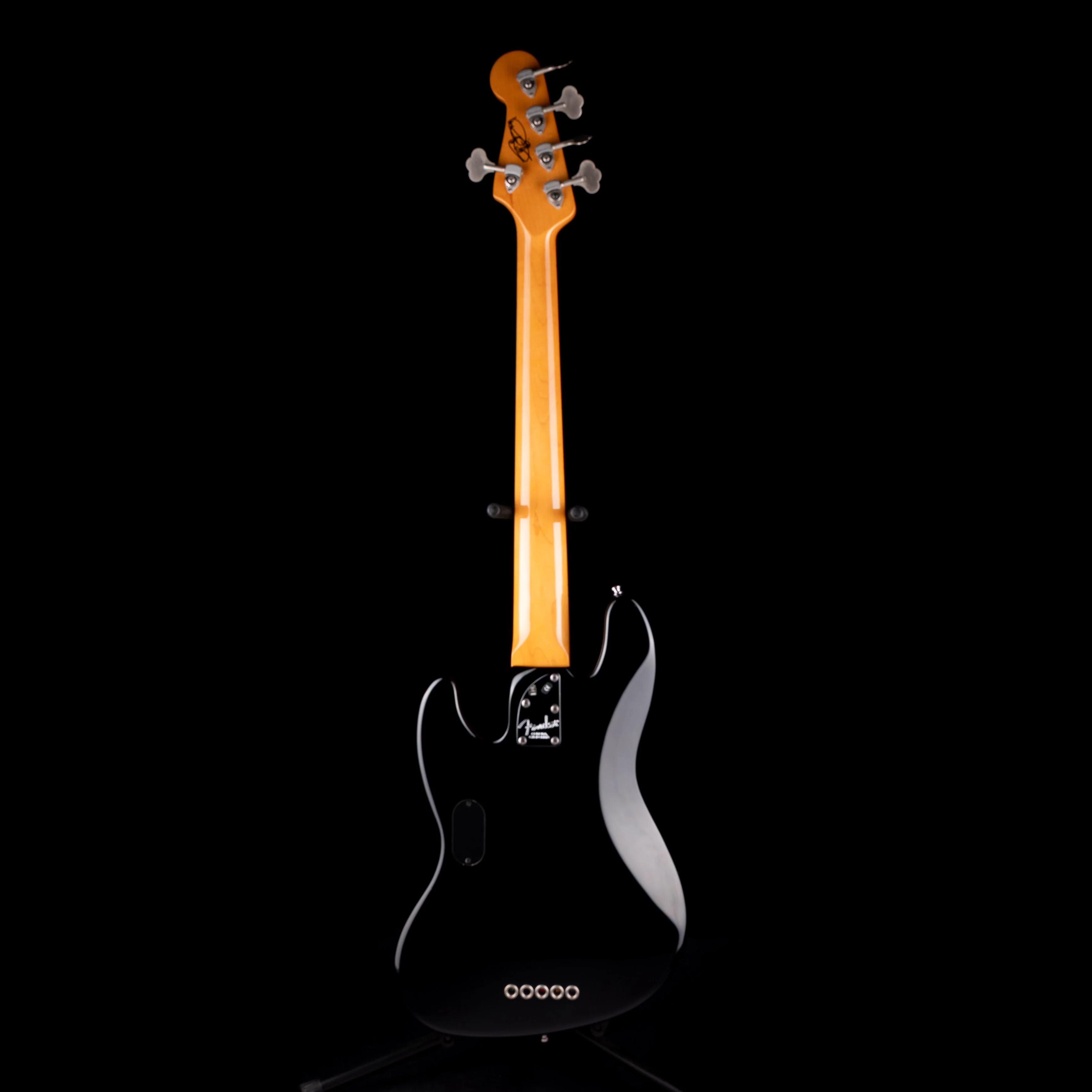Pre Owned 2005 Fender Marcus Miller Jazz Bass V Black With OHSC - Image 9