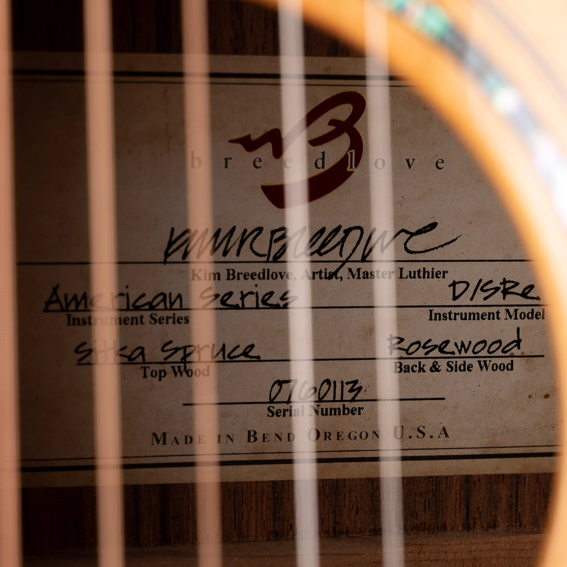 Pre Owned 2007 Breedlove American Series D/SRe Natural Acoustic Guitar With OHSC - Image 8