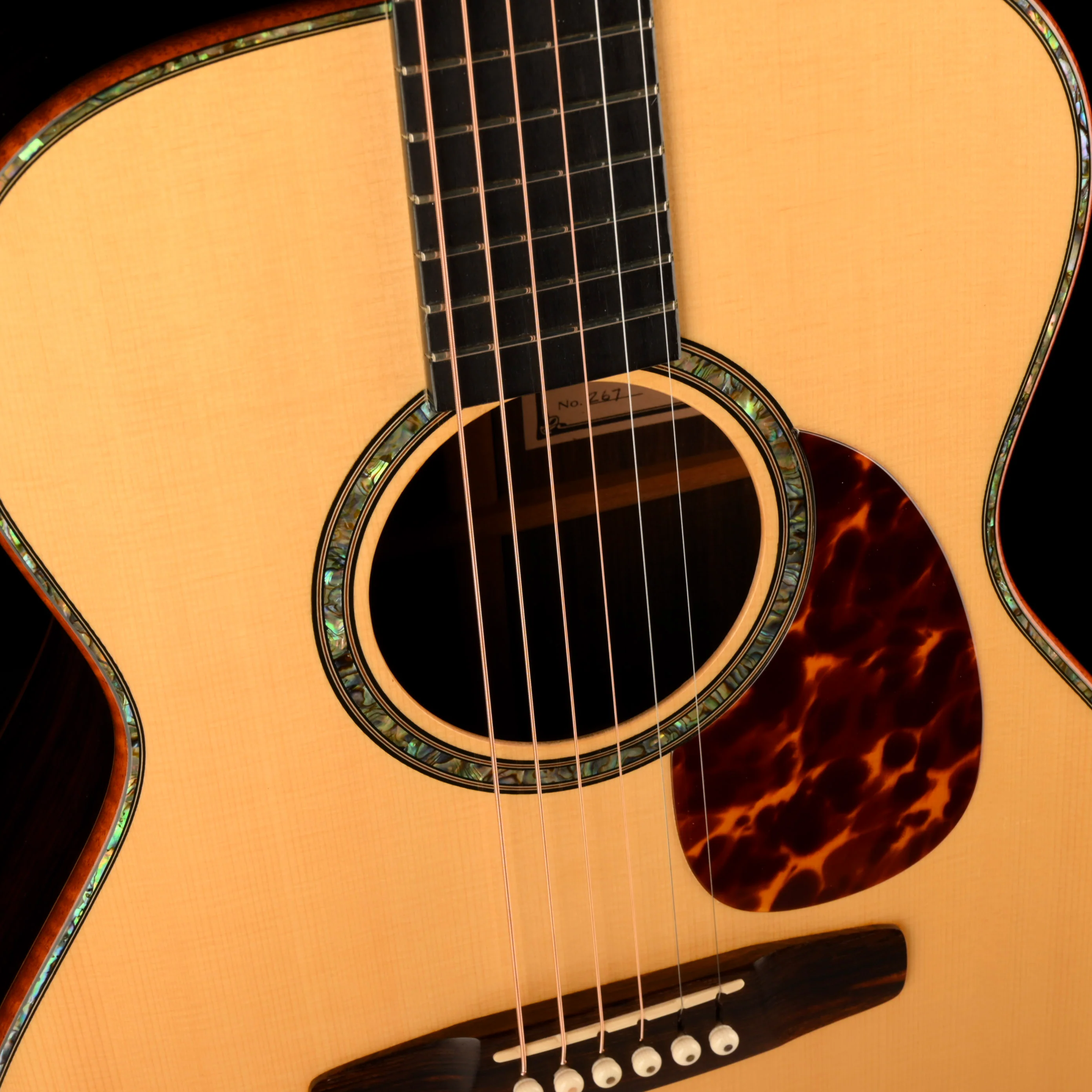 Pre Owned 2007 Don Musser OM Natural Acoustic Guitar With Case - Colin Hay Gear - Image 5