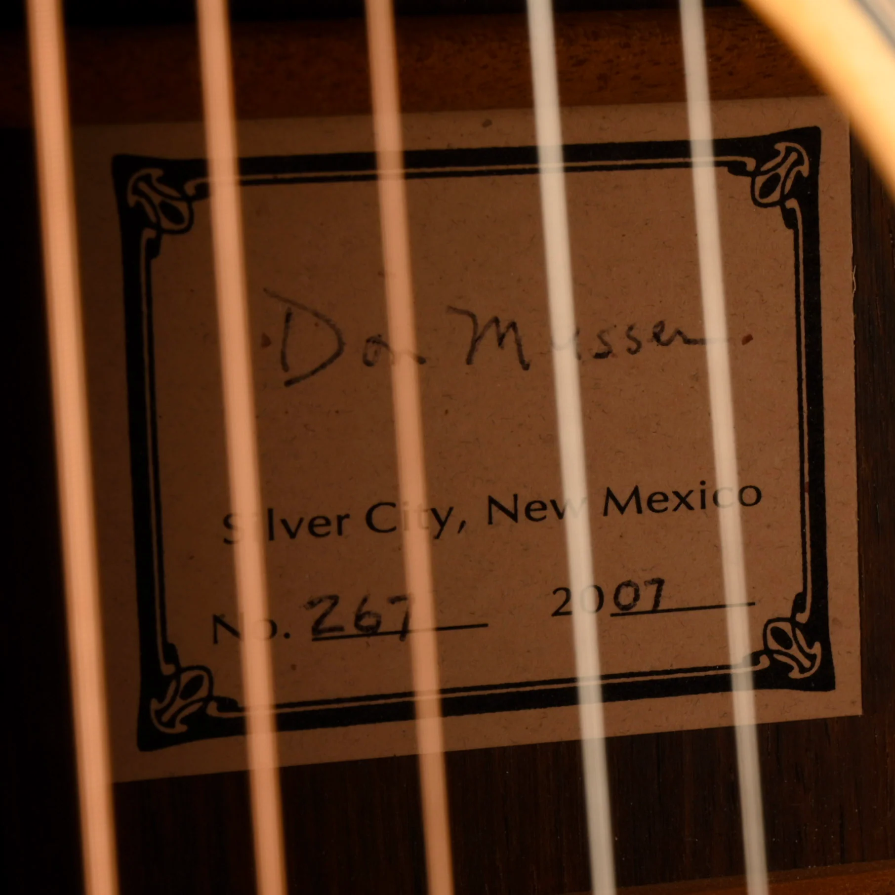 Pre Owned 2007 Don Musser OM Natural Acoustic Guitar With Case - Colin Hay Gear - Image 8
