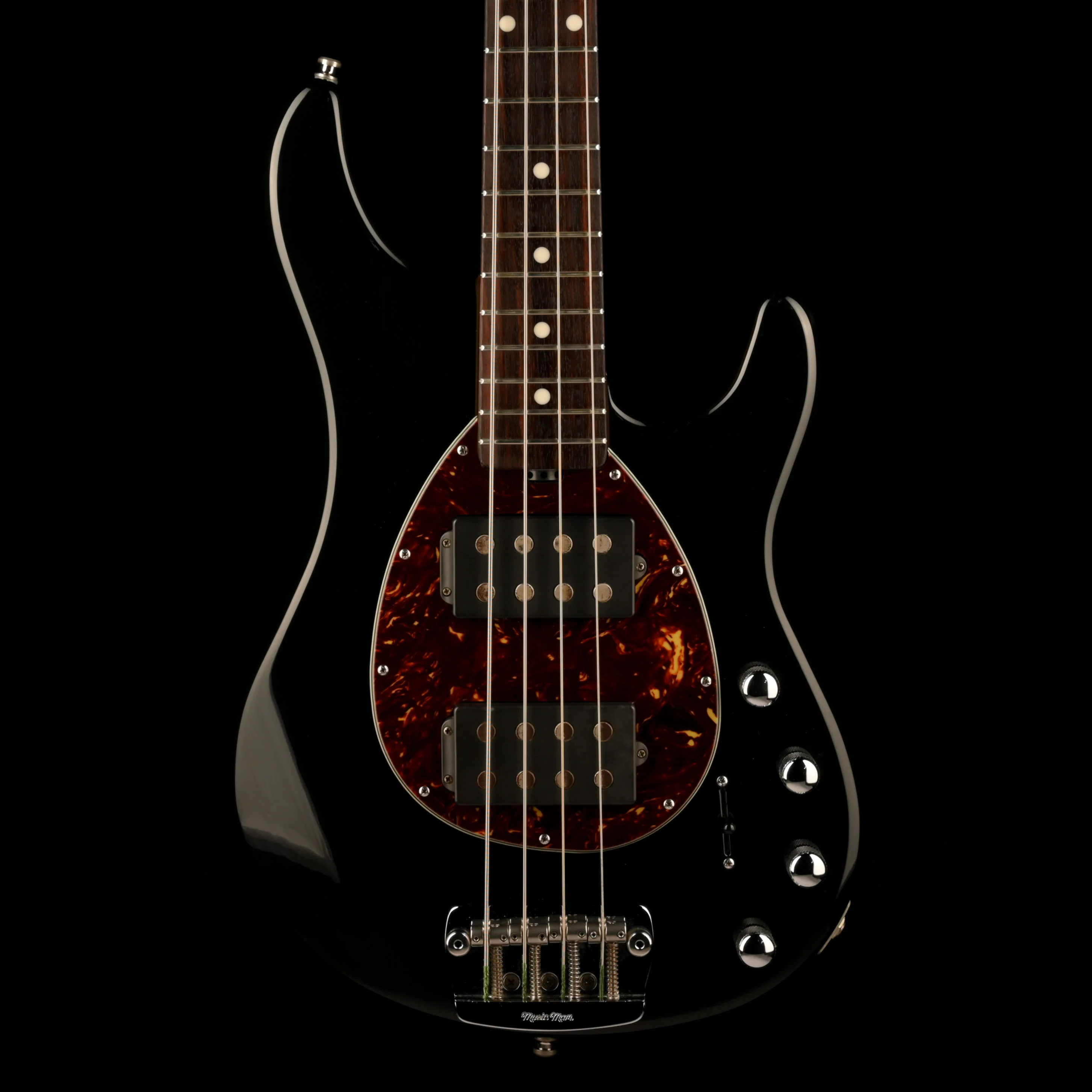 Pre Owned 2007 Ernie Ball Music Man USA Sterling 4 HH Black Bass With OHSC
