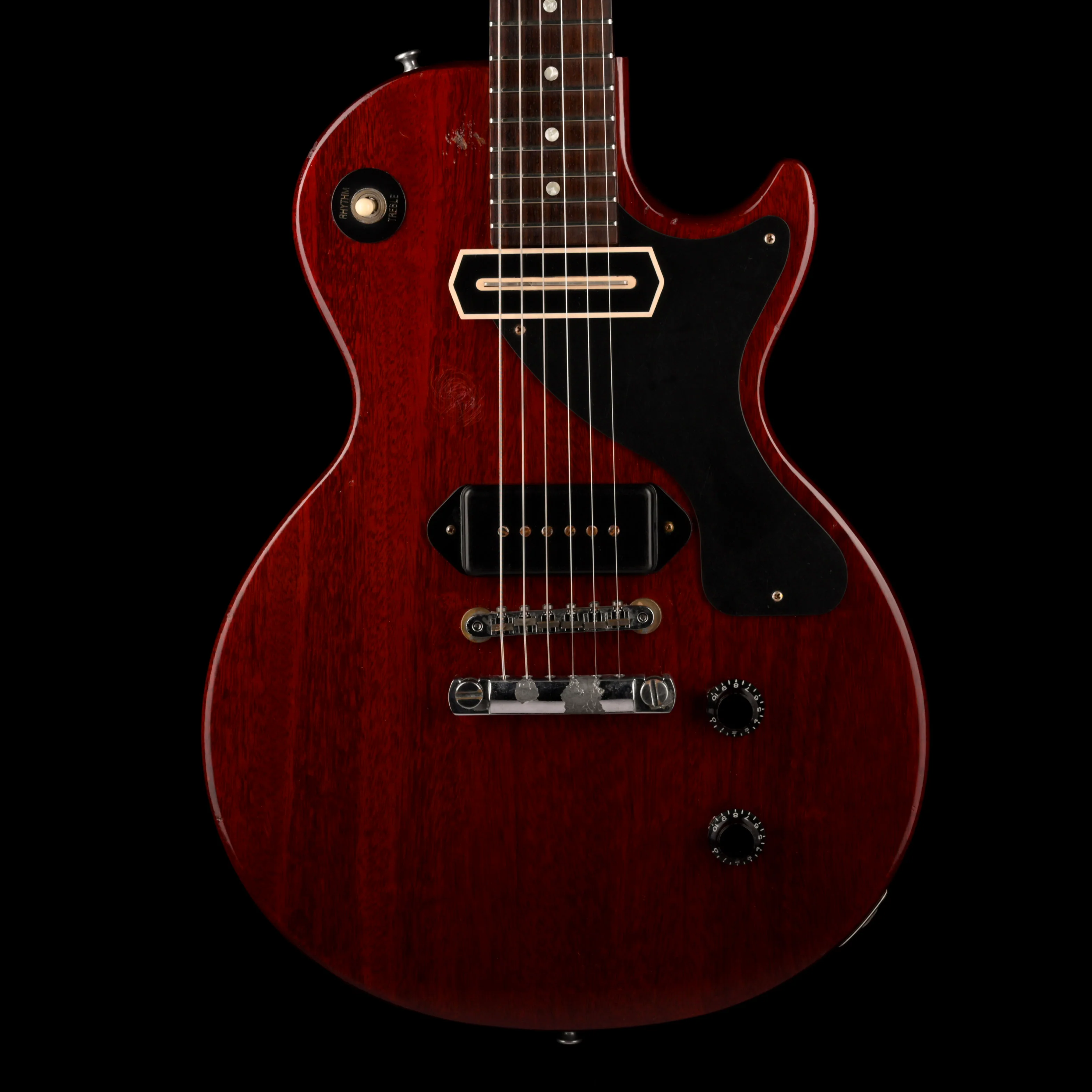 Pre-Owned '07 Gibson Custom Shop Inspired by Series John Lennon Les Paul Junior Aged Faded Cherry W OHSC