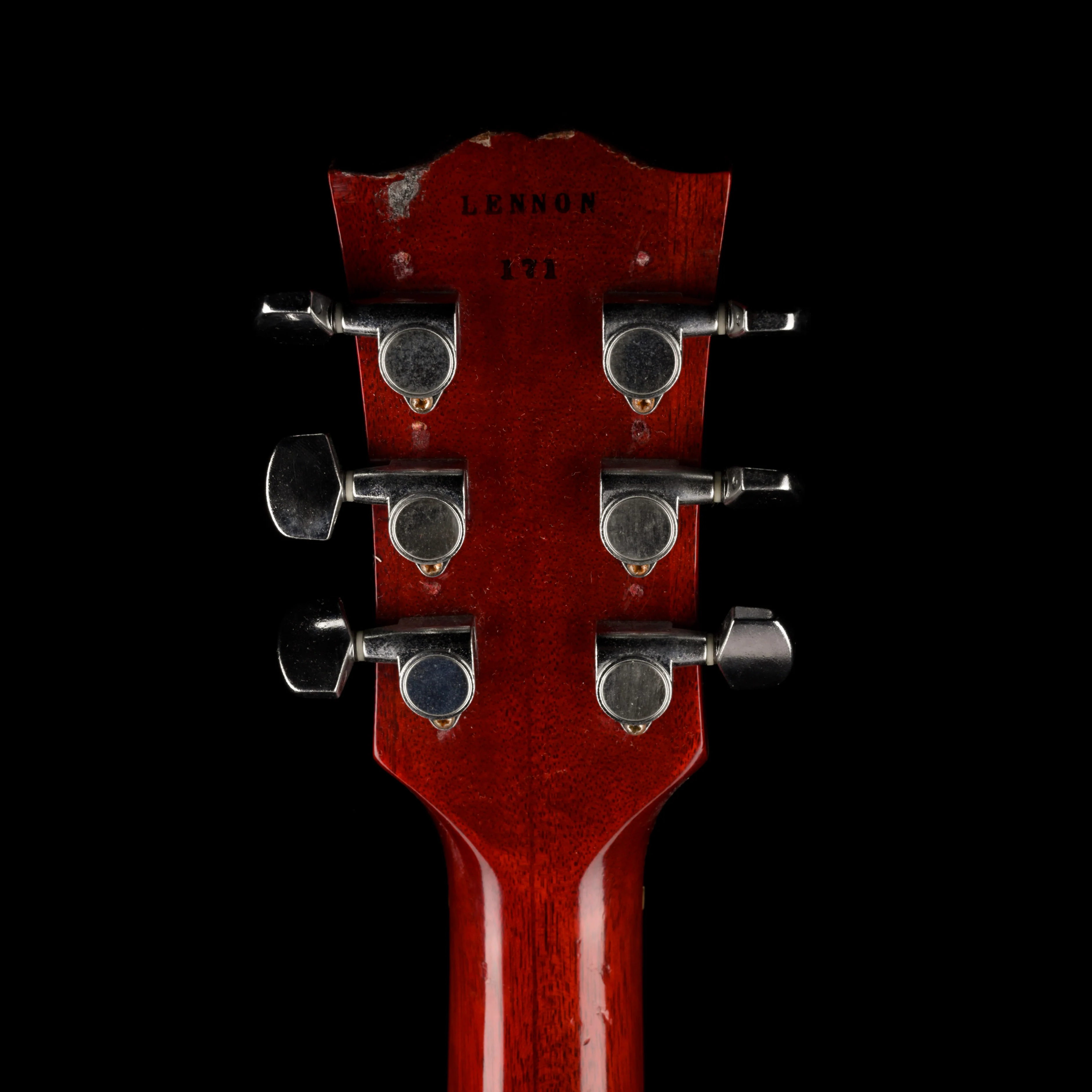 Pre-Owned '07 Gibson Custom Shop Inspired by Series John Lennon Les Paul Junior Aged Faded Cherry W OHSC - Image 13