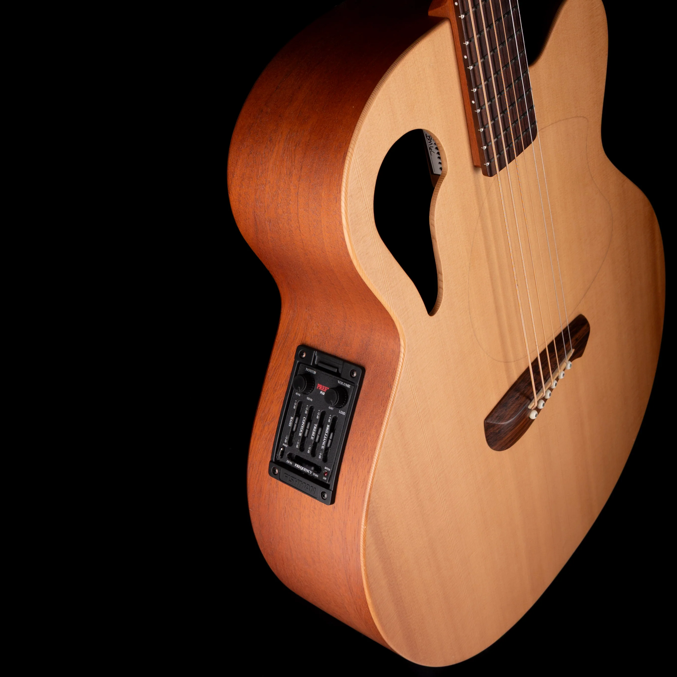 Pre Owned 2007 Tacoma Thunderhawk BM6C Baritone Acoustic Electric Guitar Natural With OHSC - Image 4