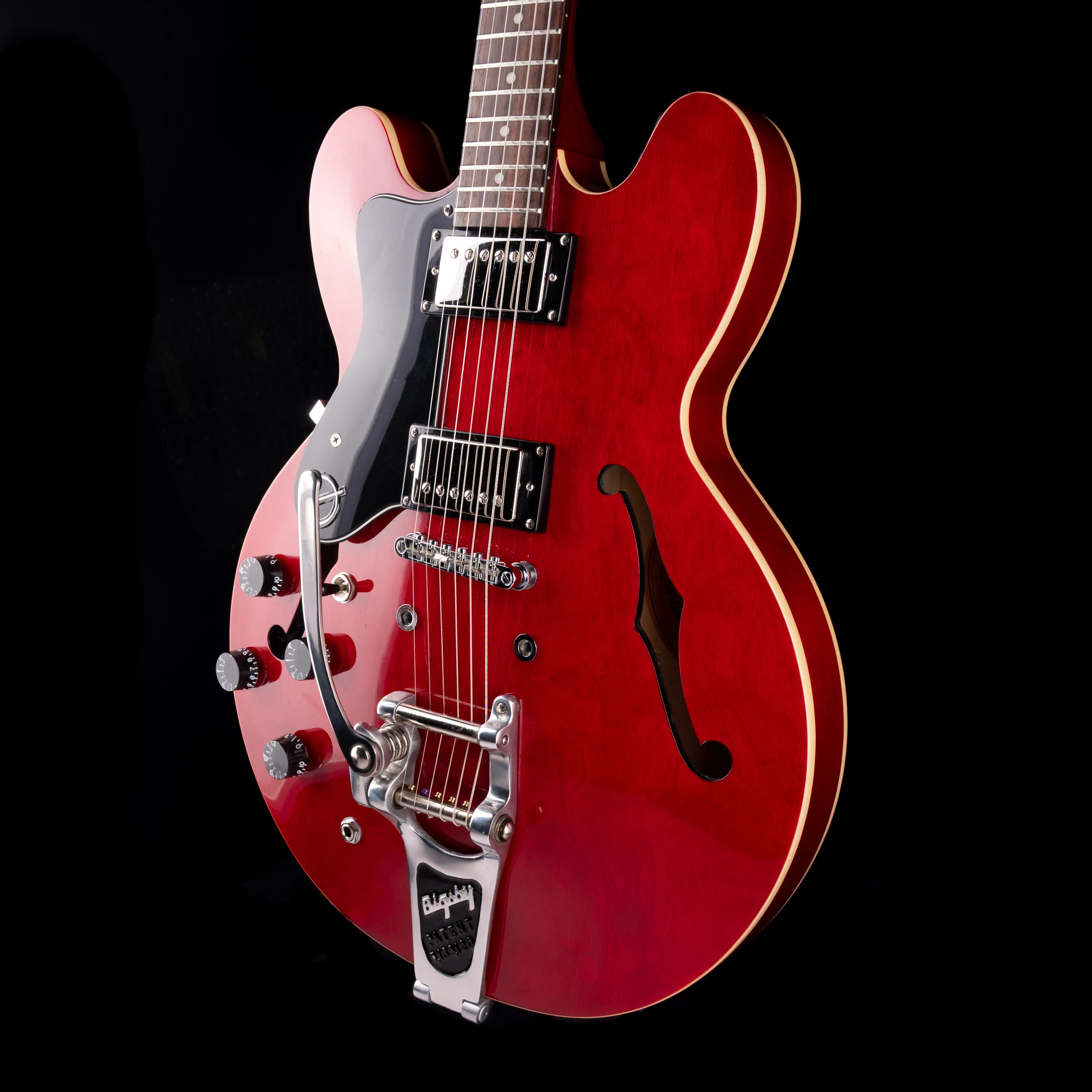 Pre-Owned 2008 Epiphone Dot Left Handed With Bigsby Cherry With Case - Image 6