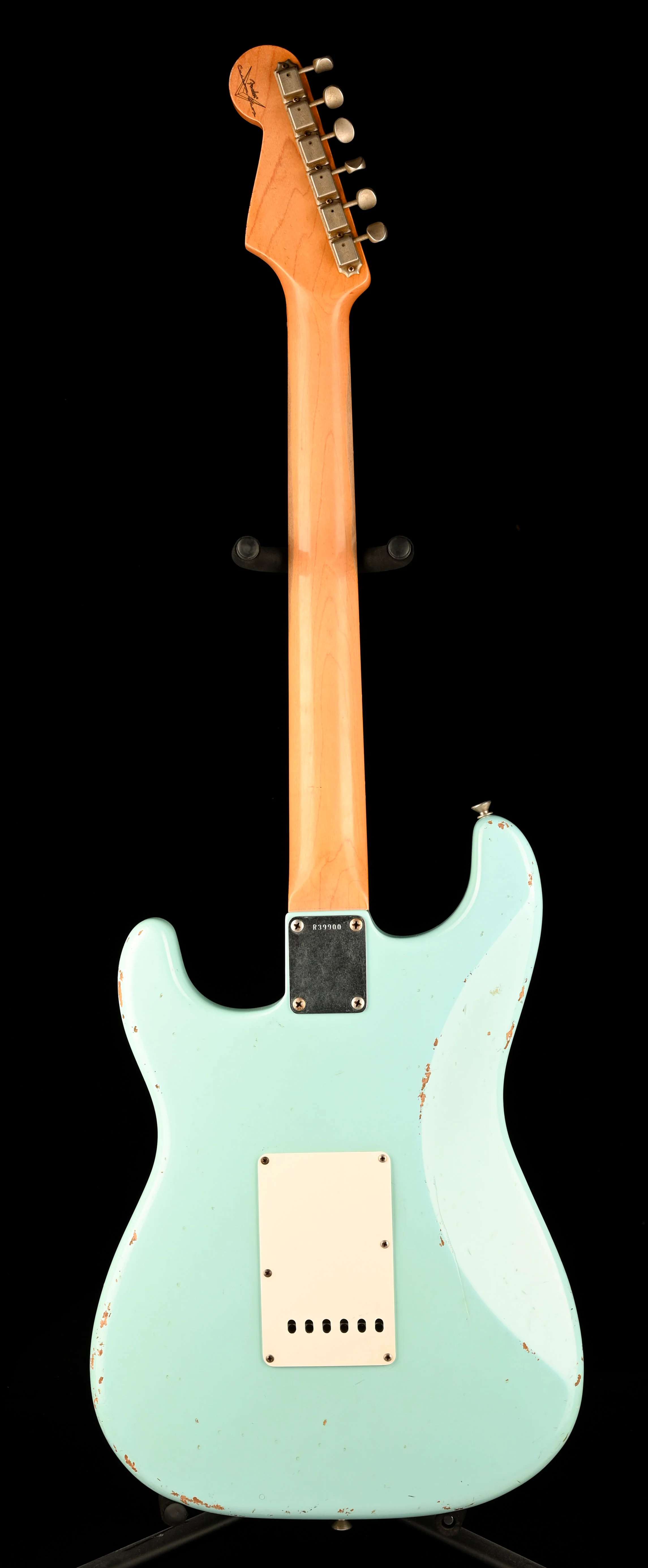 Pre Owned 2008 Fender Custom Shop 1960 Stratocaster Relic Daphne Blue With Case - Image 13