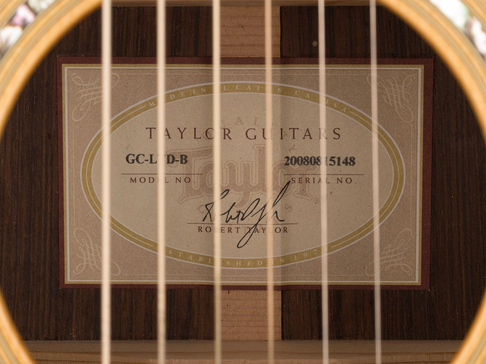 Pre Owned Taylor GC-LTD-B Grand Concert Brazilian Rosewood Acoustic Guitar With OHSC - Image 11