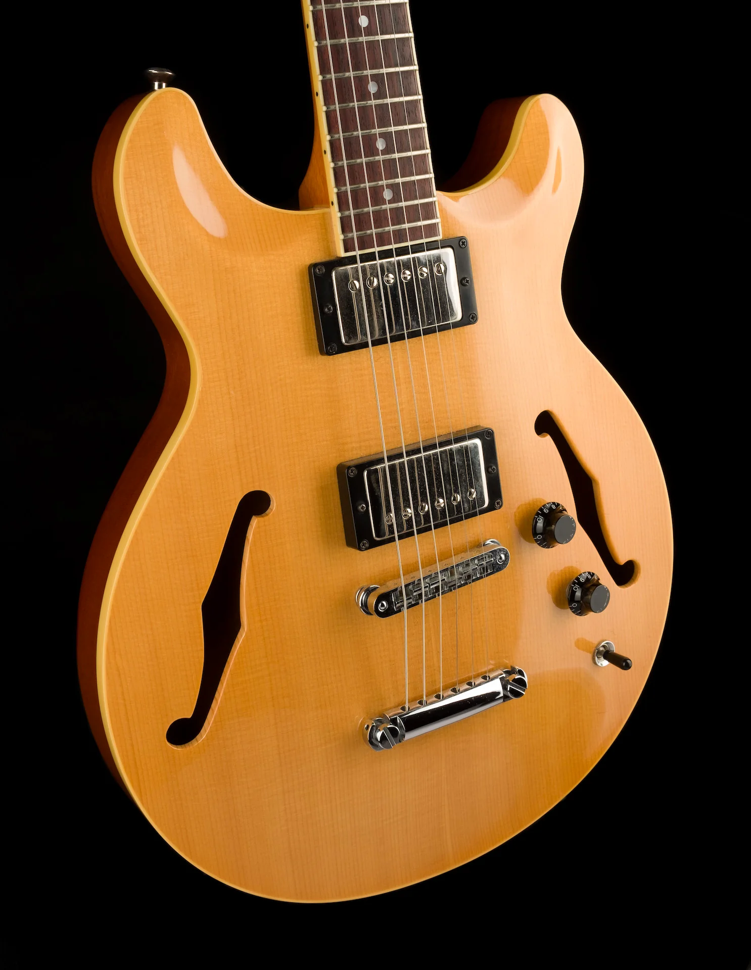 Pre Owned 2008 Hamer Newport Pro Vintage Natural Electric Guitar With OHSC - Image 10
