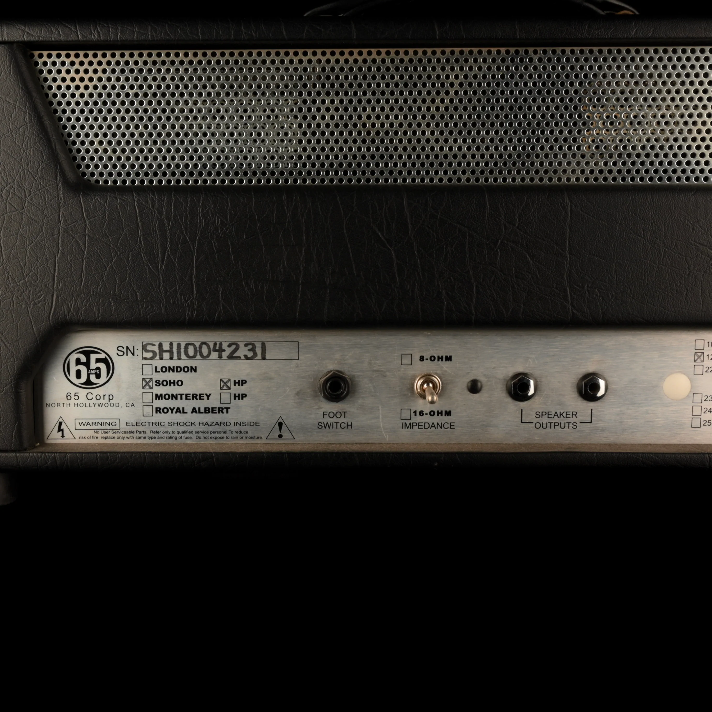 Pre Owned 2010 65 Amps Soho Hi Power Guitar Amp Head With Cover - Image 8