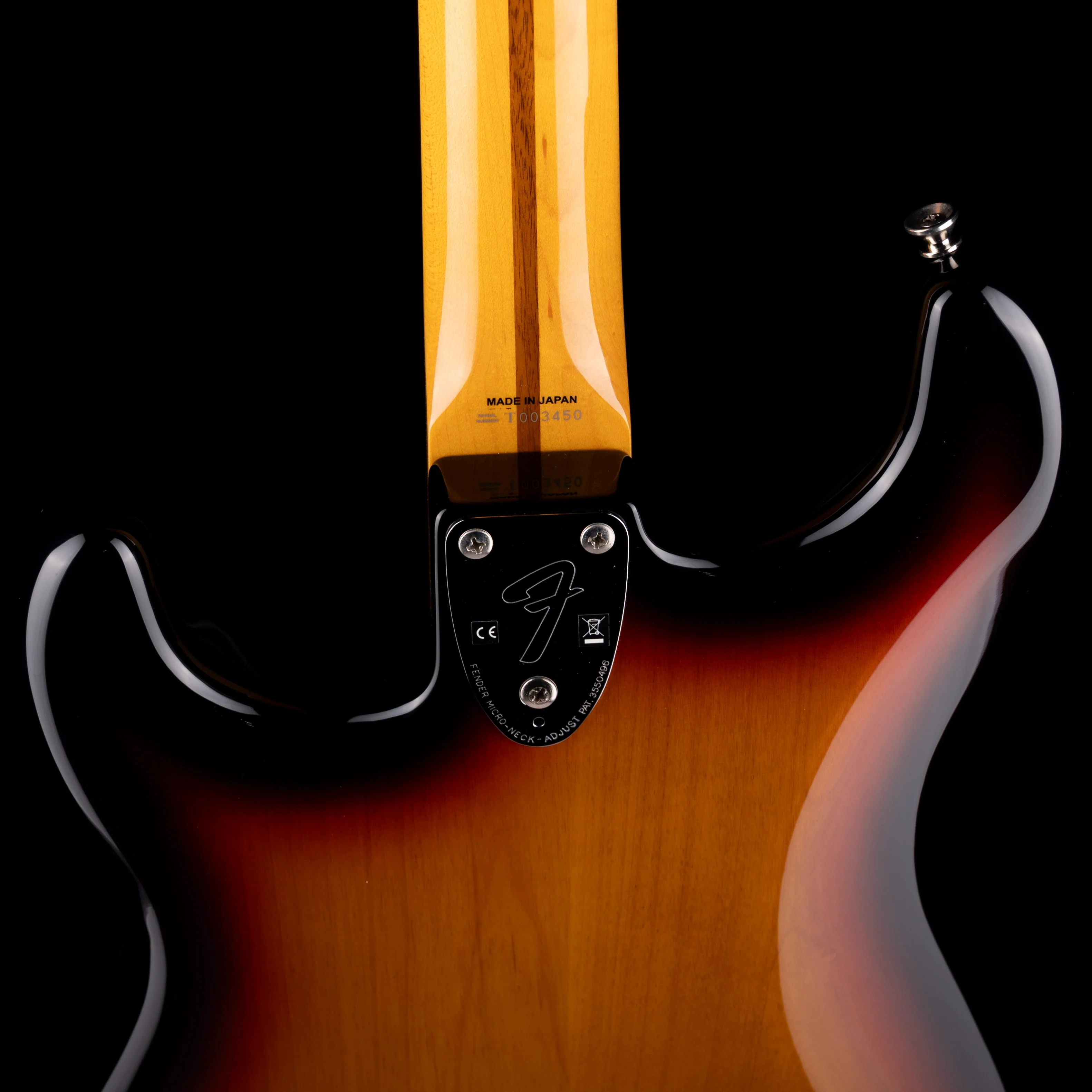 Pre-Owned 2011 Fender Made In Japan ‘72 Pawnshop Strat Thinline 3-Tone Sunburst With Gig Bag - Image 10