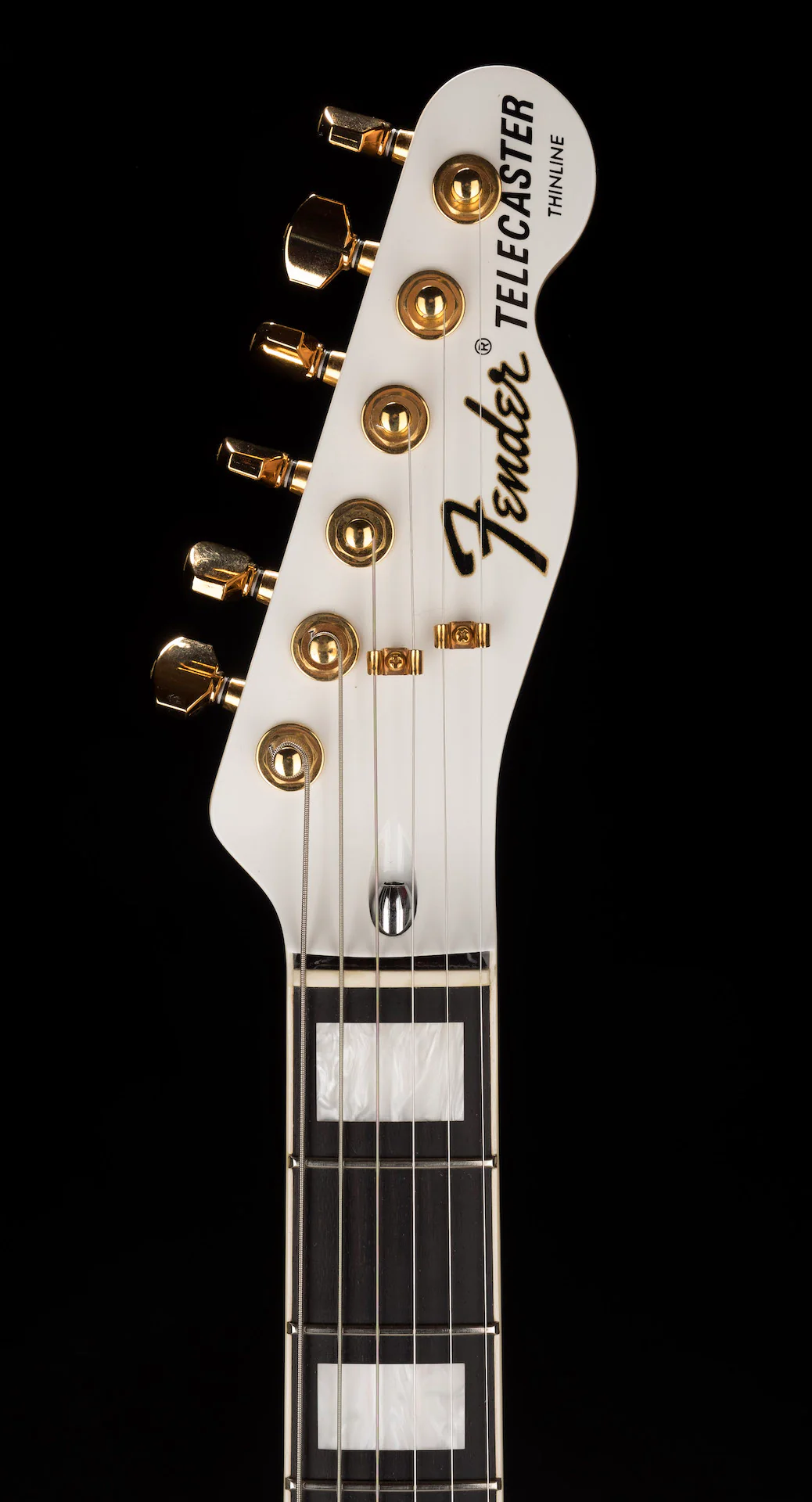 Pre Owned 2012 Fender Limited Edition Telecaster Thinline Super Deluxe Olympic White MIJ With Case - Image 16