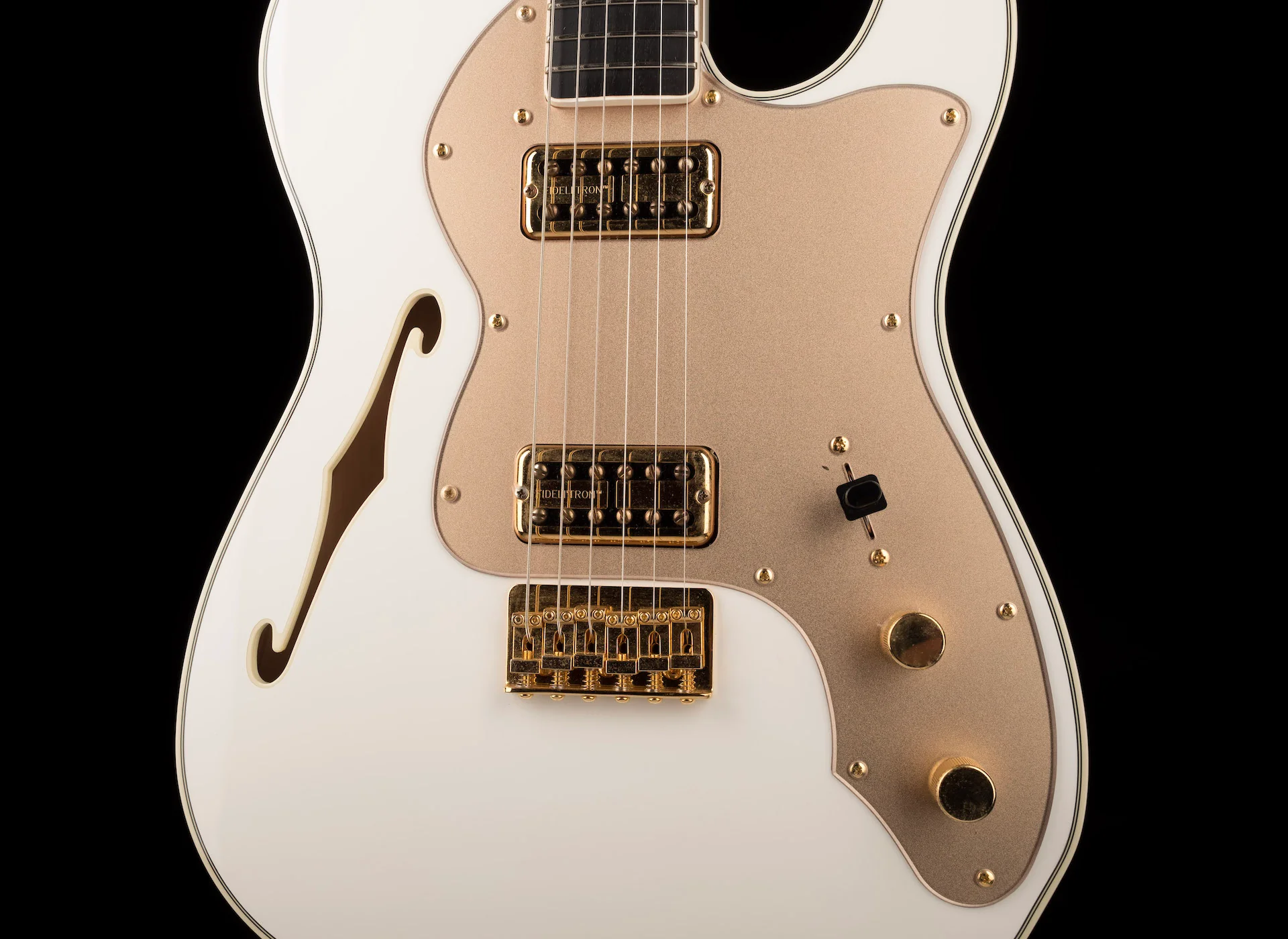 Pre Owned 2012 Fender Limited Edition Telecaster Thinline Super Deluxe Olympic White MIJ With Case - Image 6