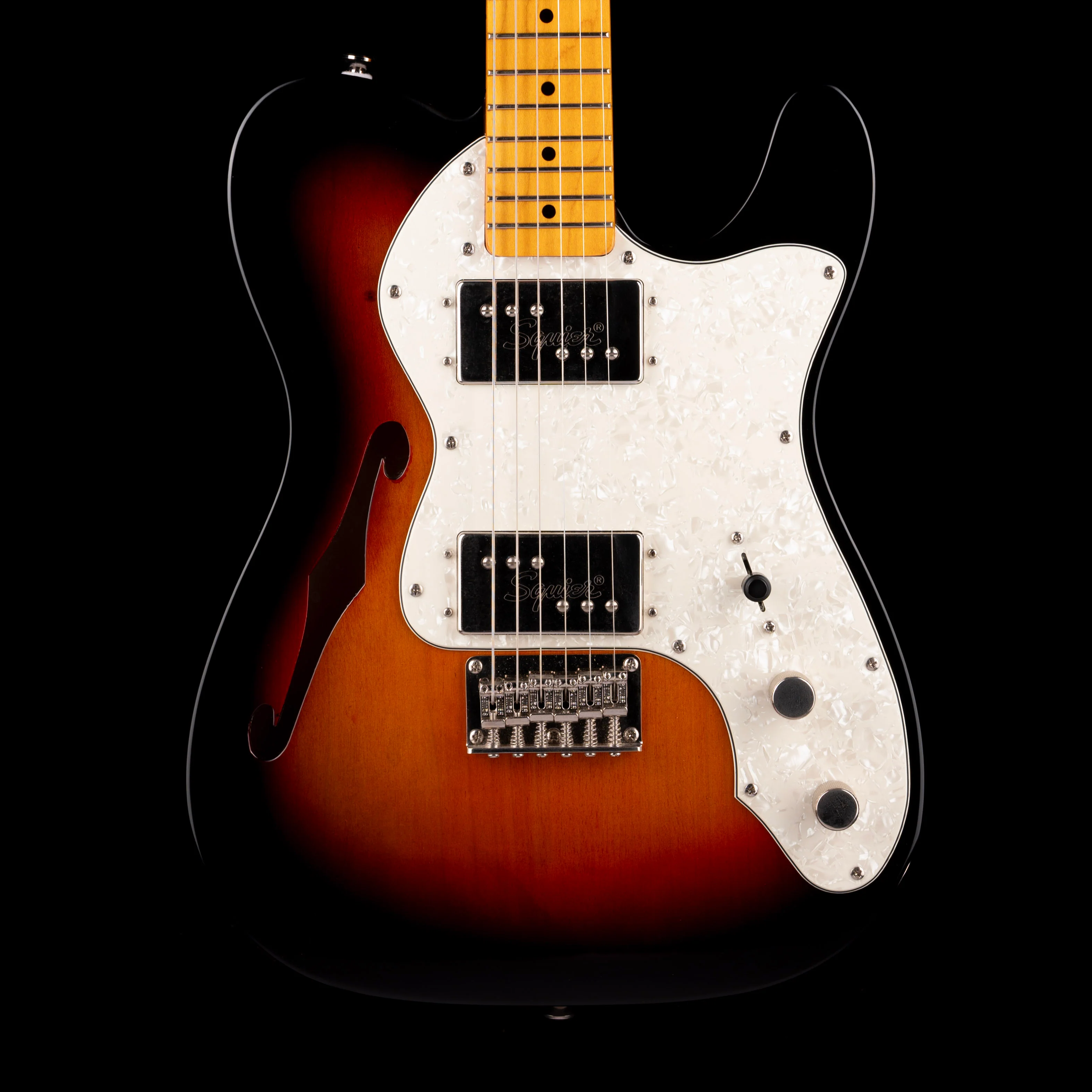 Pre-Owned 2012 Squier Classic Vibe 70's Telecaster Thinline 3-Tone Sunburst With Gig Bag