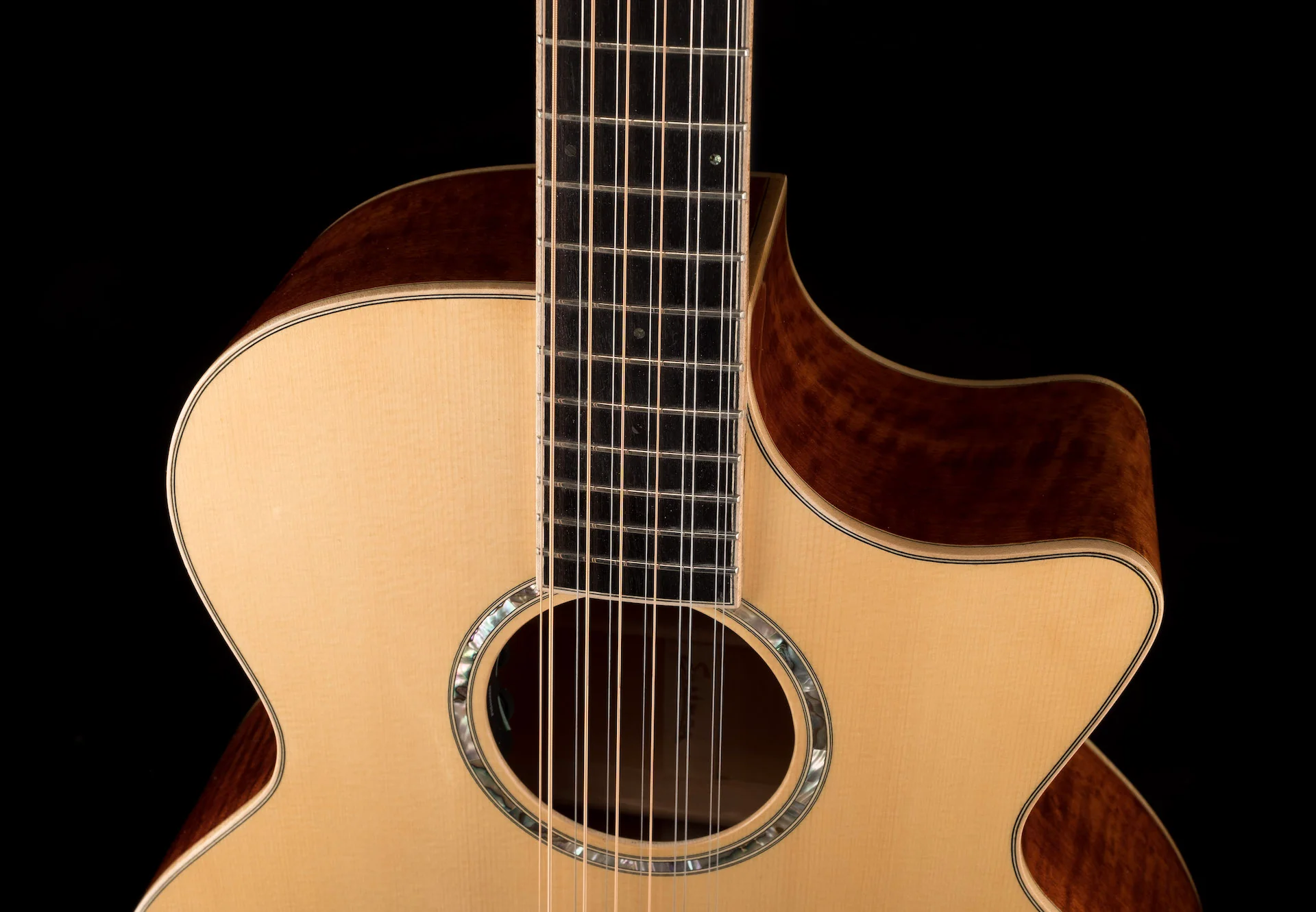 Pre Owned 2013 Eastman AC630CE-12 Natural 12-String With HSC - Jeffrey Foskett Collection - Image 3