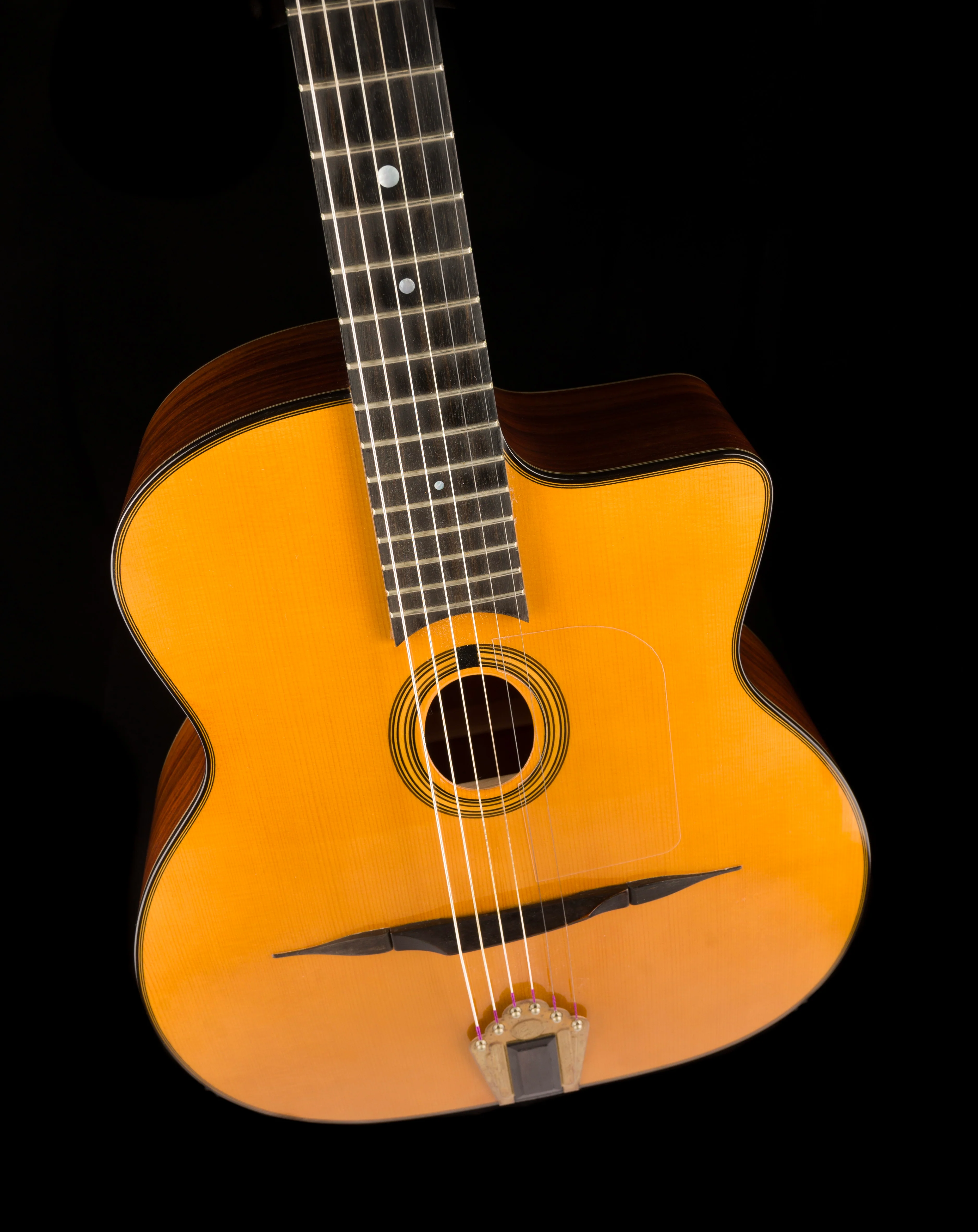 Pre Owned 2014 Dupont MD50R Gypsy Jazz Guitar Natural With HSC - Image 4