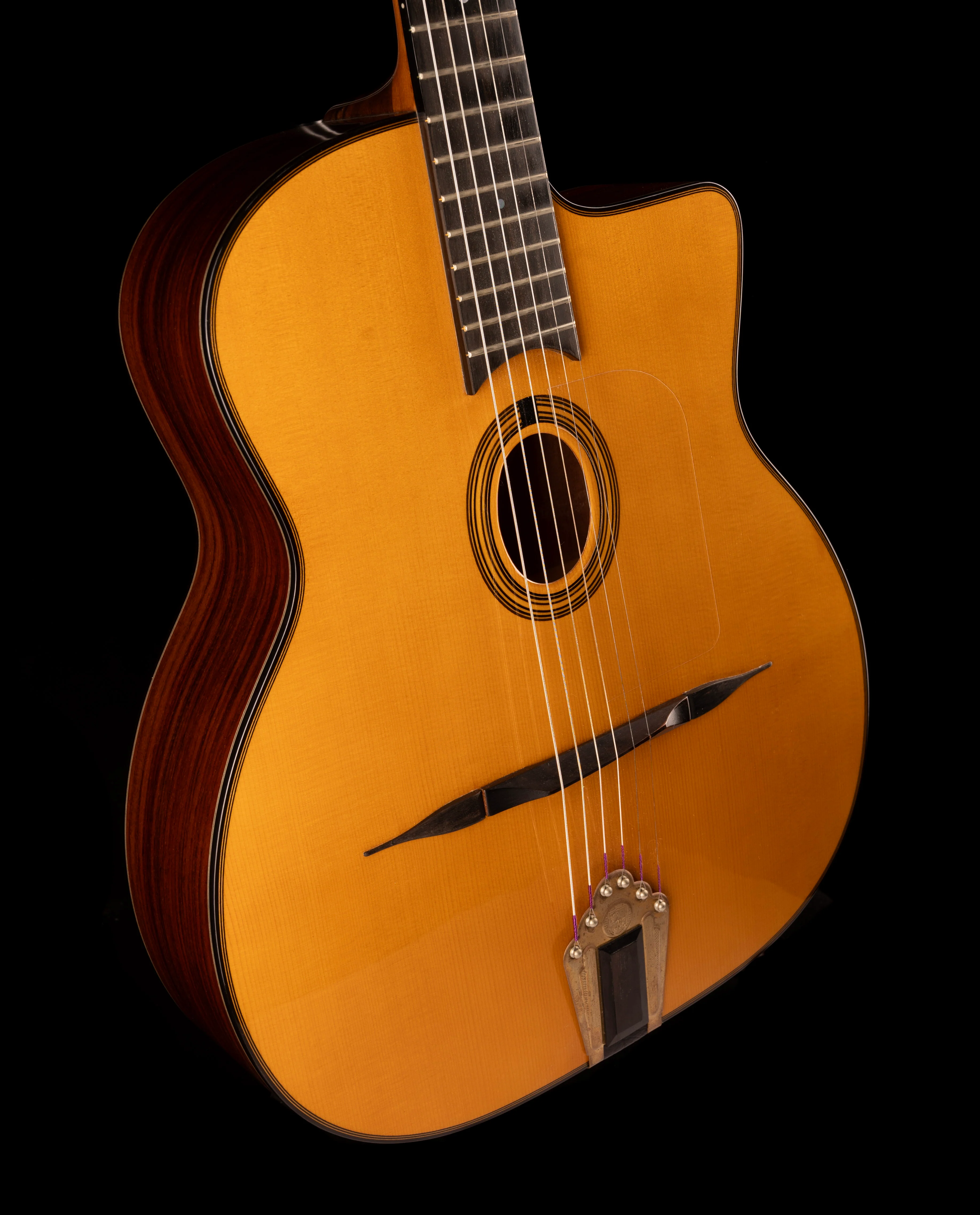 Pre Owned 2014 Dupont MD50R Gypsy Jazz Guitar Natural With HSC - Image 8